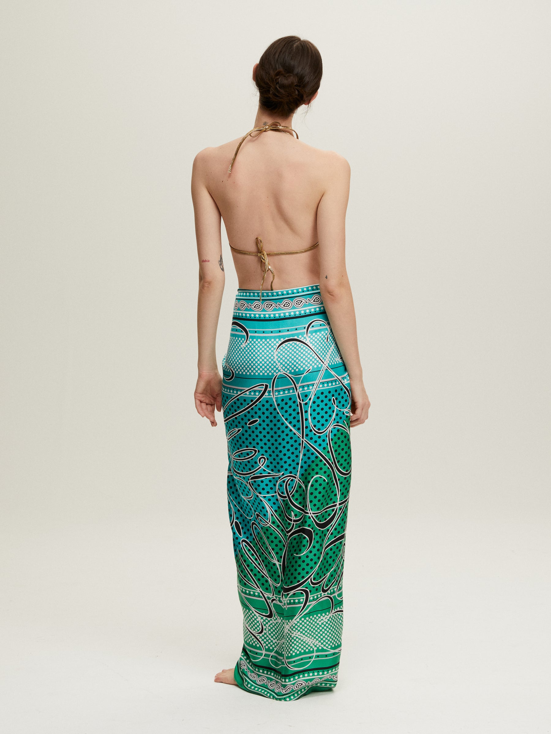 KUCIN TURQUOISE & GREEN SKIRT