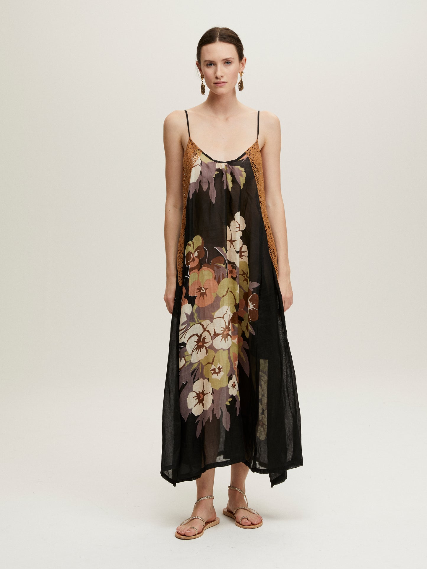 BLACK LACE SLIP DRESS