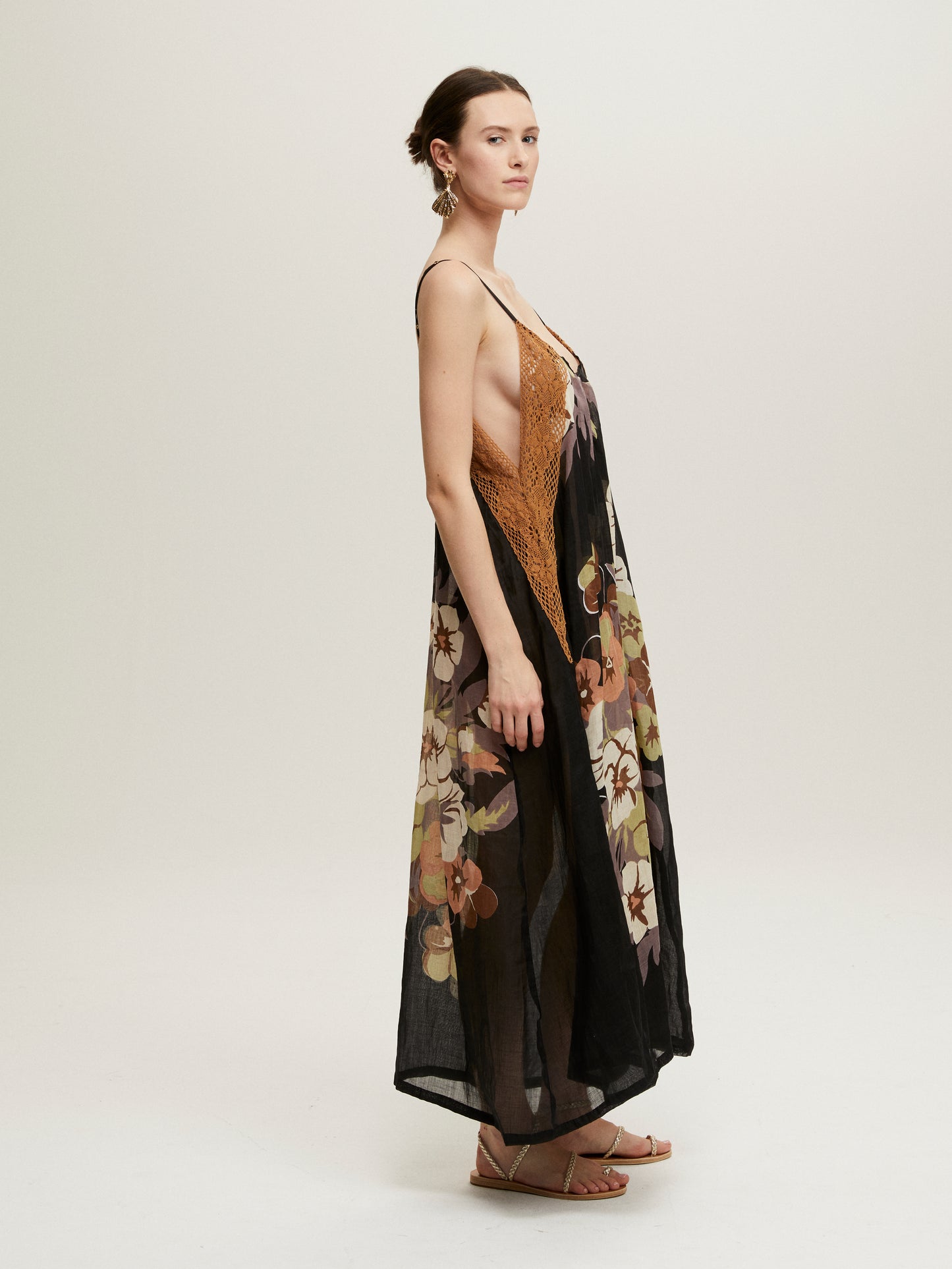 BLACK LACE SLIP DRESS