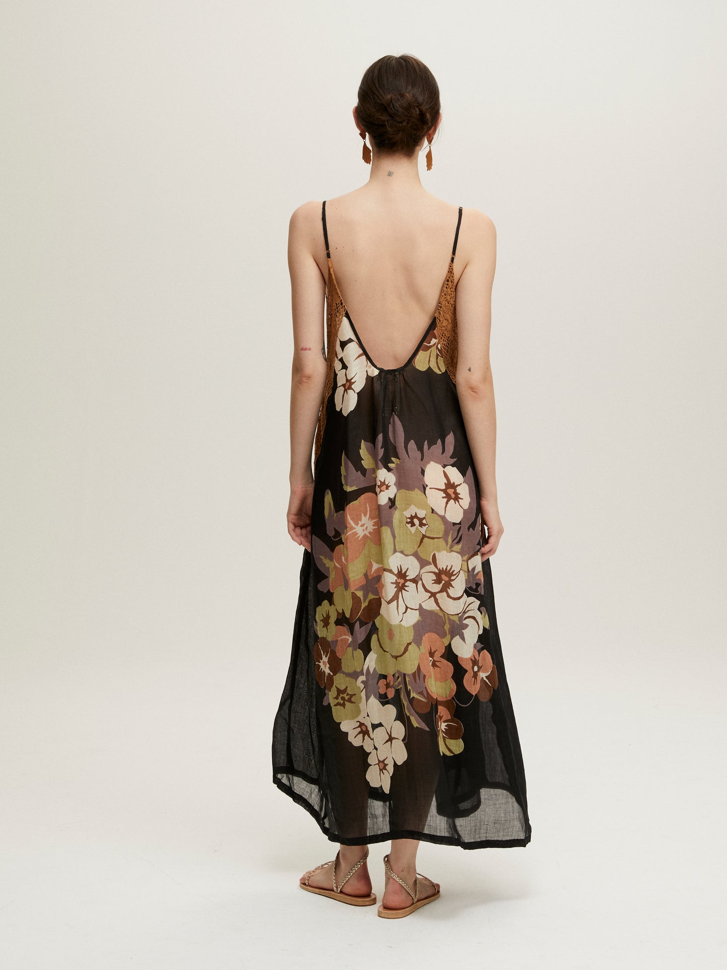 BLACK LACE SLIP DRESS