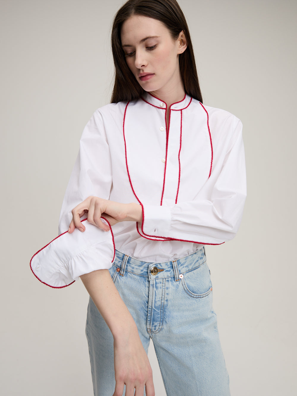 CHEMISE PAINTER VENETIAN ROUGE