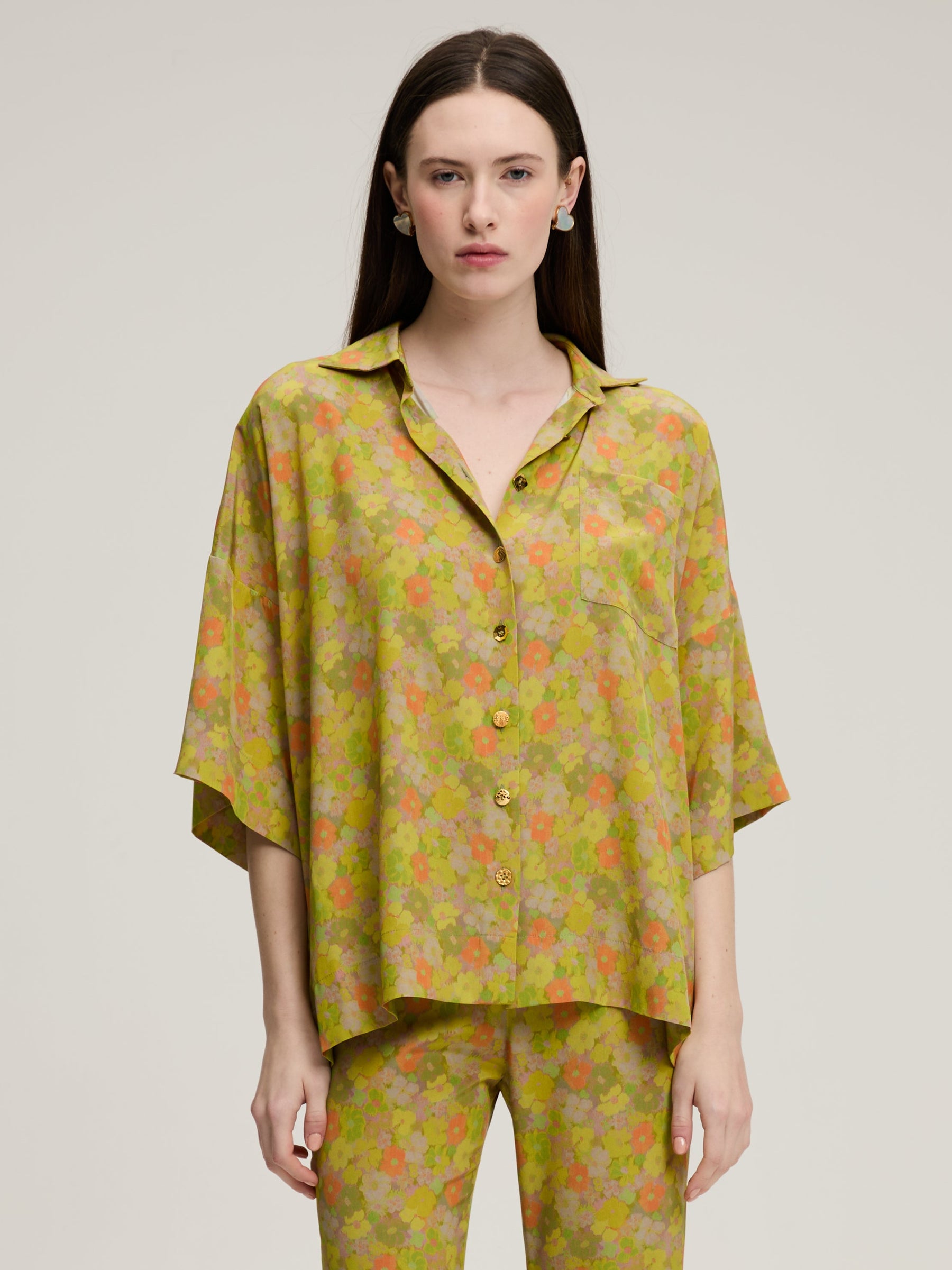 ZAOUA BROWN FLORAL SHIRT