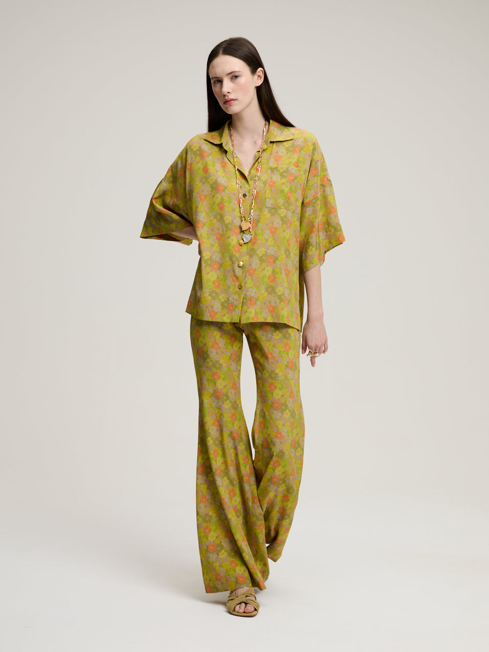 ZAOUA BROWN FLORAL SHIRT