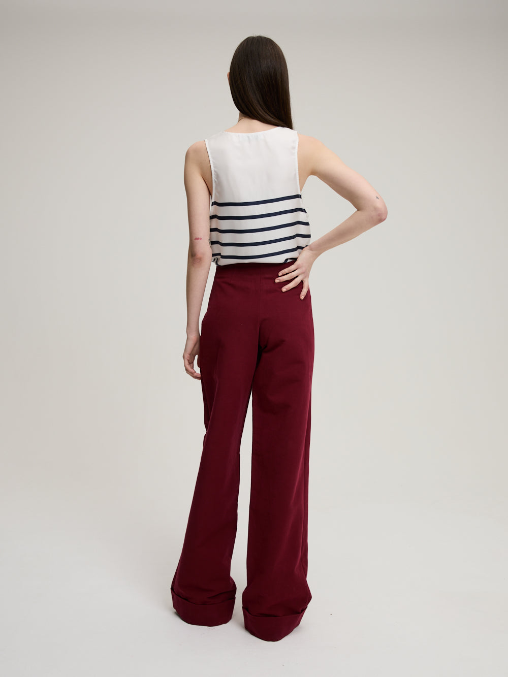 TOP POPPY STRIPES NAVY