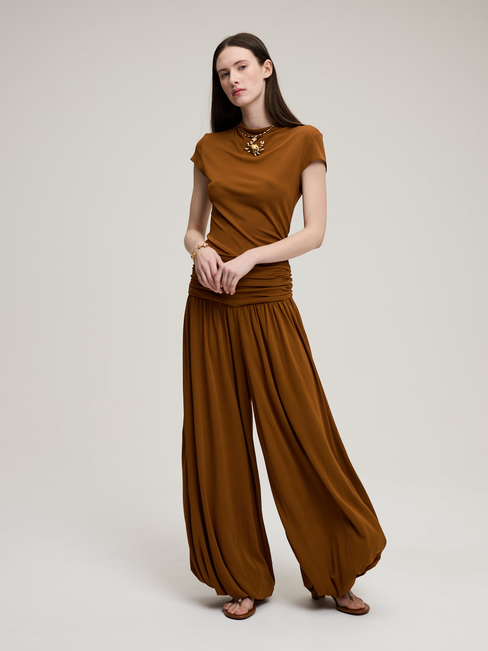 NORA WALNUT TROUSERS