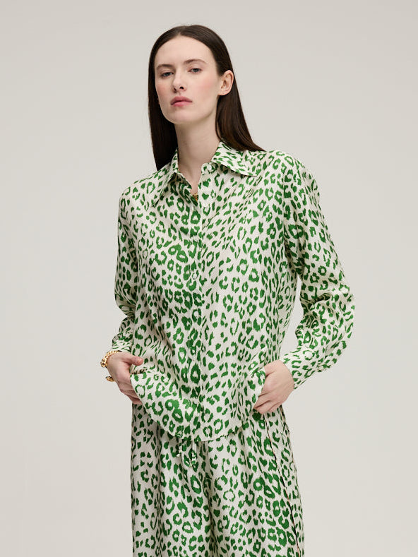 CHEMISE BROOKS PANTHÈRE VERT