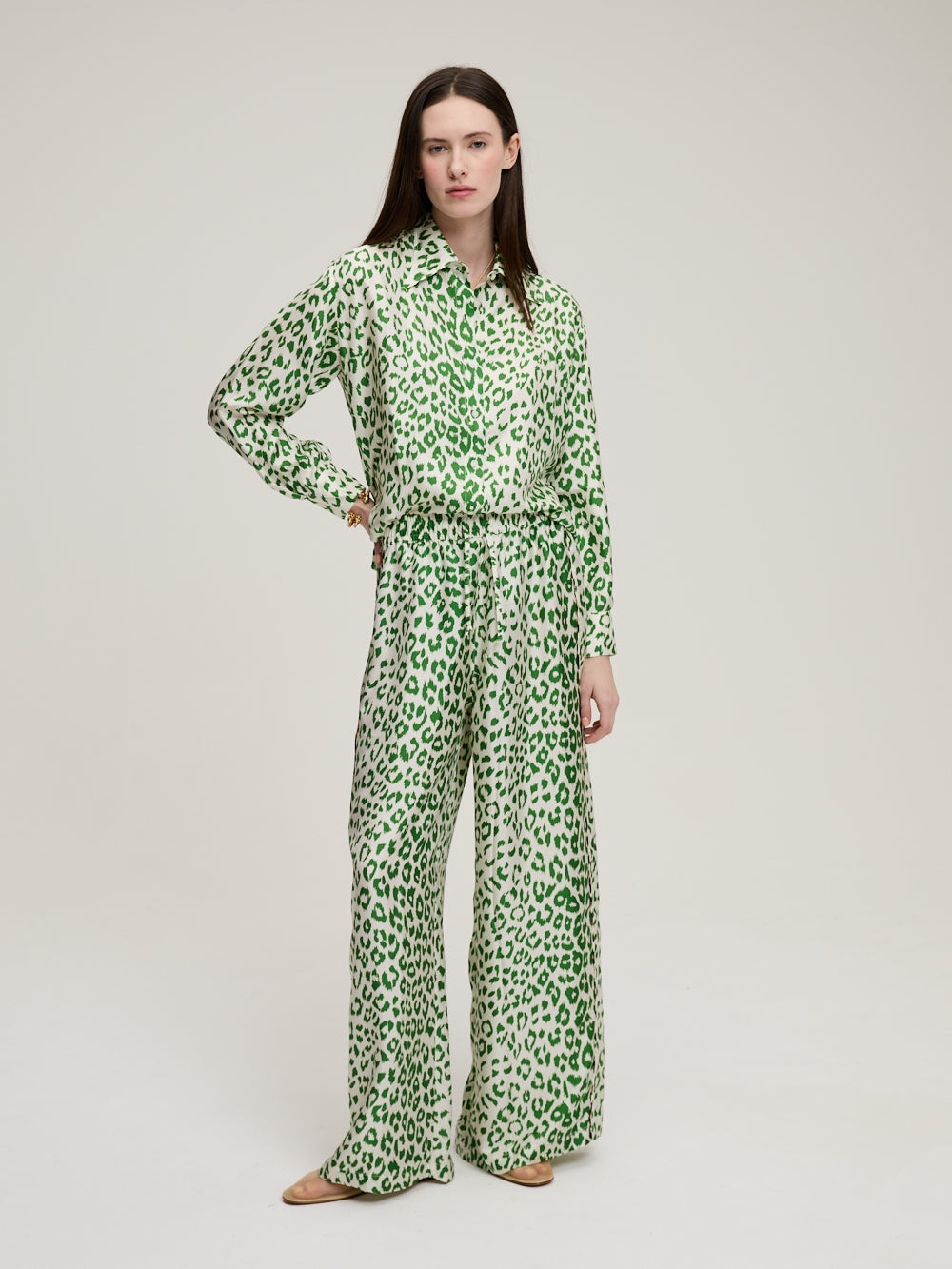 PANTALON RING PANTHÈRE VERT