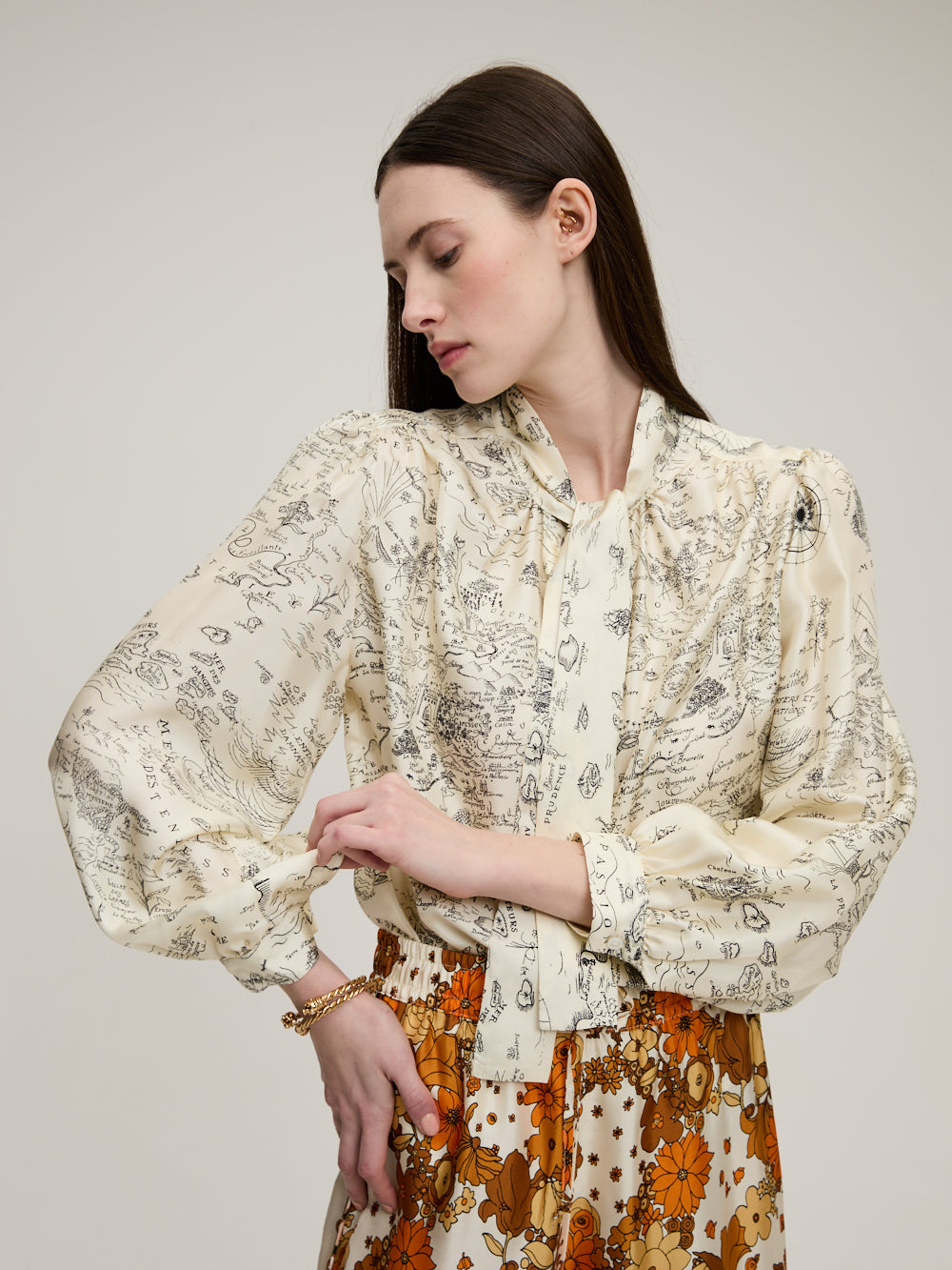 CHEMISE FRANÇOISE CARTE NOIR