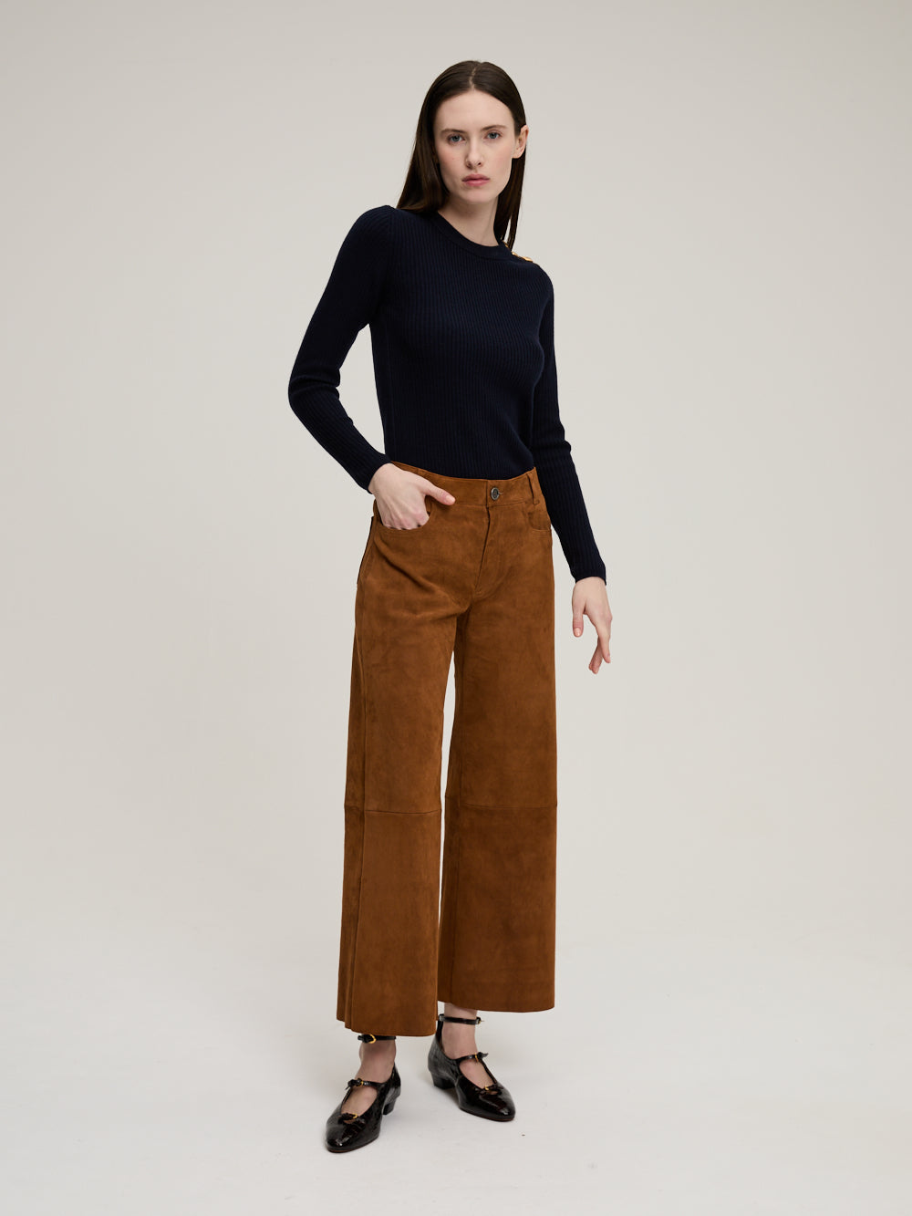 PANTALON LILOU VELOURS COYOTTE