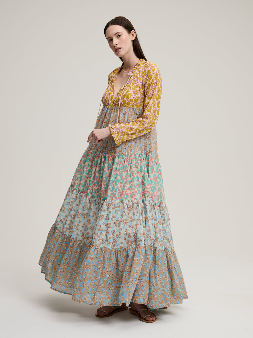 HIPPY LONG SLEEVE MAXI DRESS