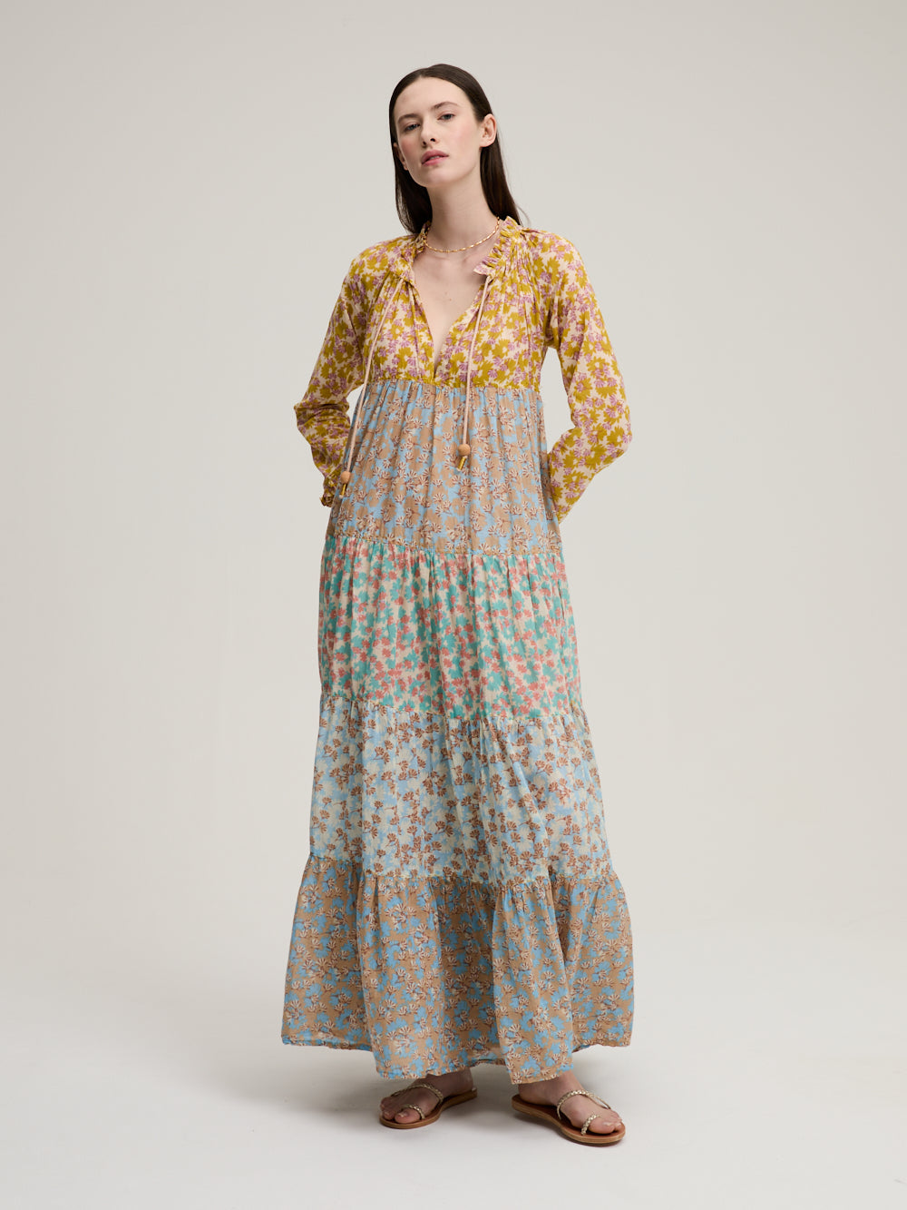 HIPPY LONG SLEEVE MAXI DRESS