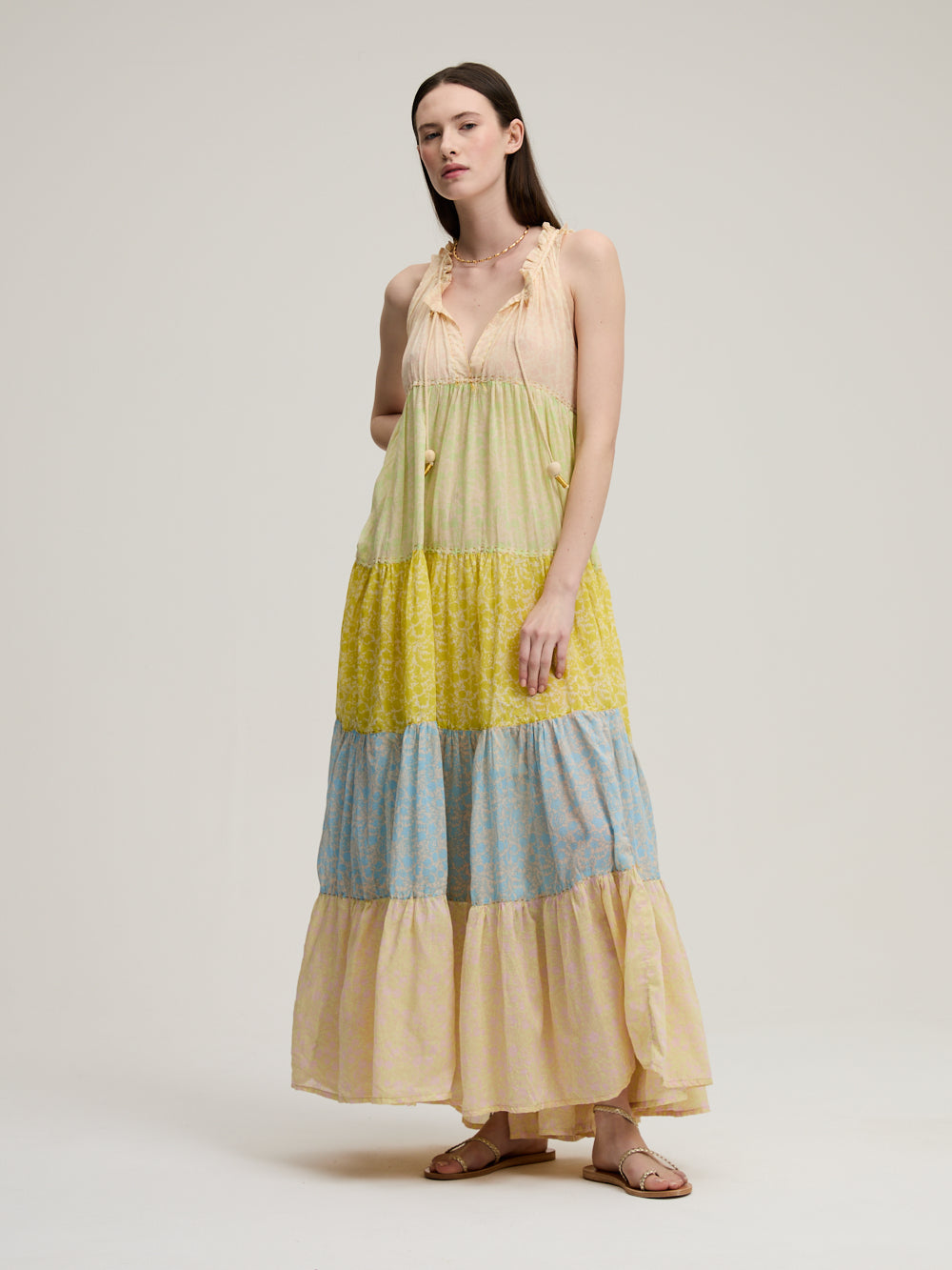 ROBE MAXY HIPPY FLOWER CREAM