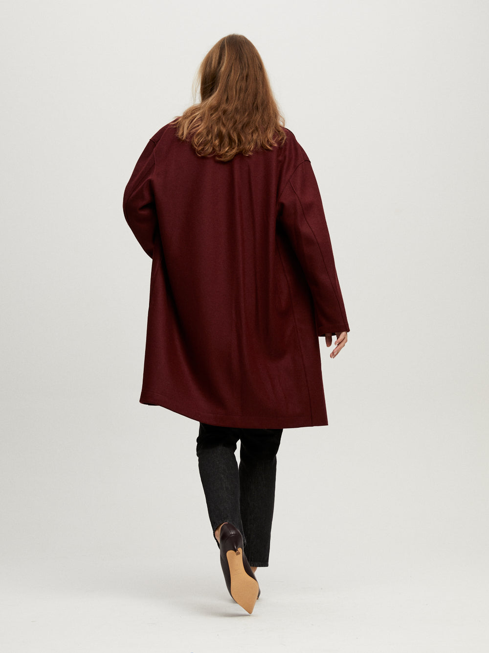 OLIVE CASHMERE OVERSIZED COAT