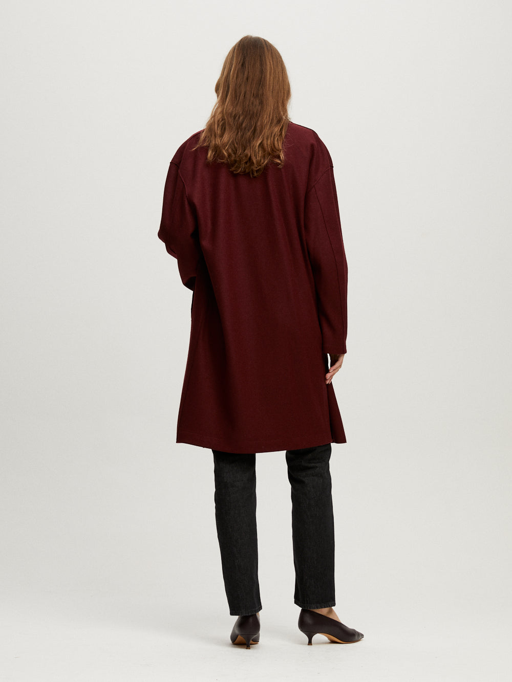 OLIVE CASHMERE OVERSIZED COAT
