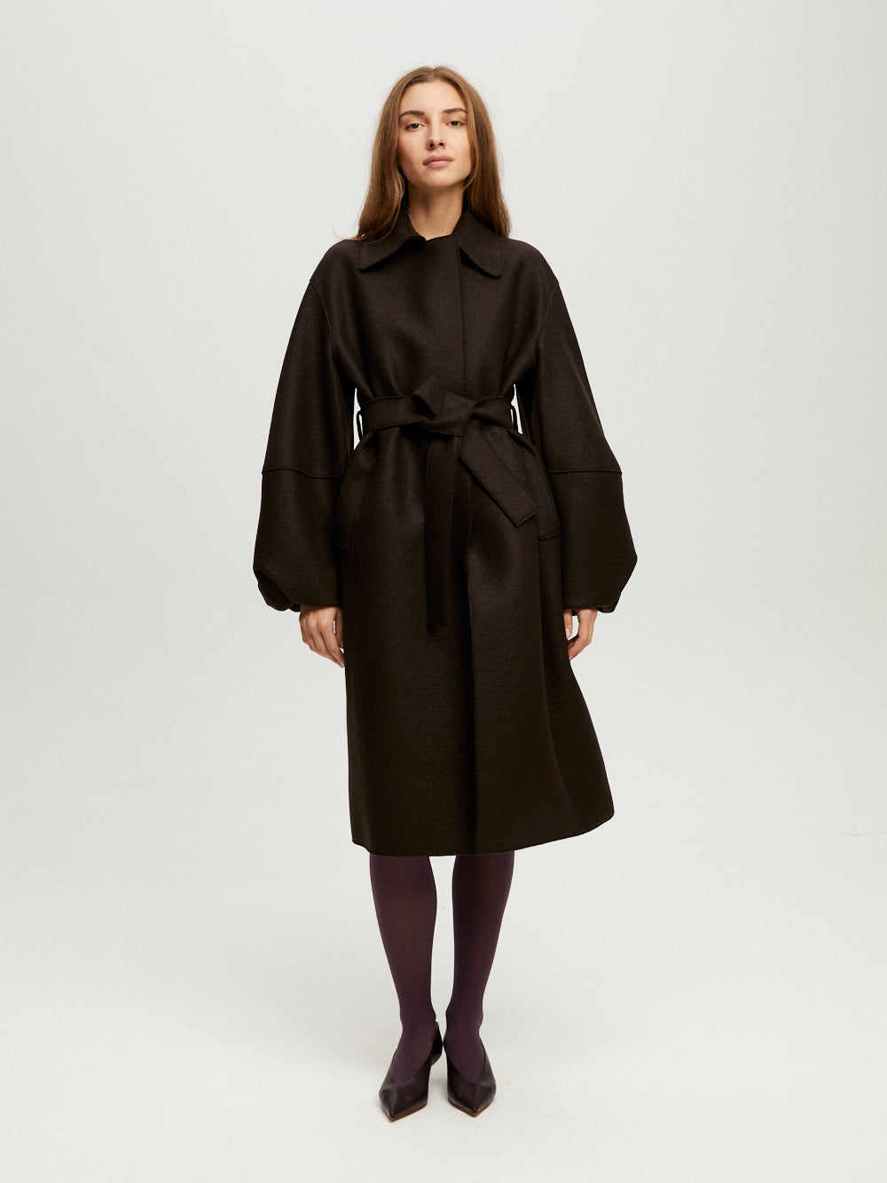 Pressed Puffy Sleeve Coat