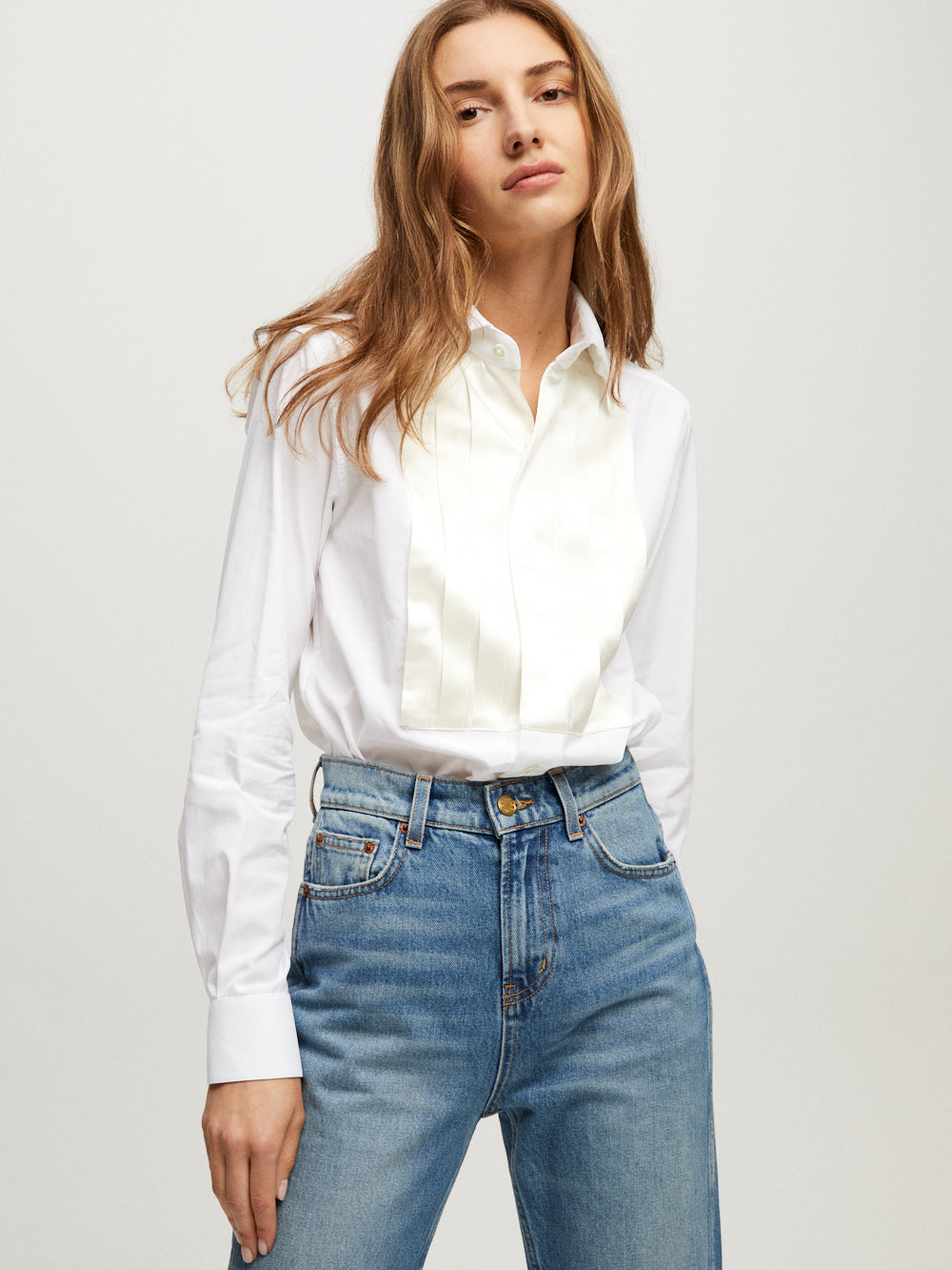 PLEATED SMOCKING SHIRT