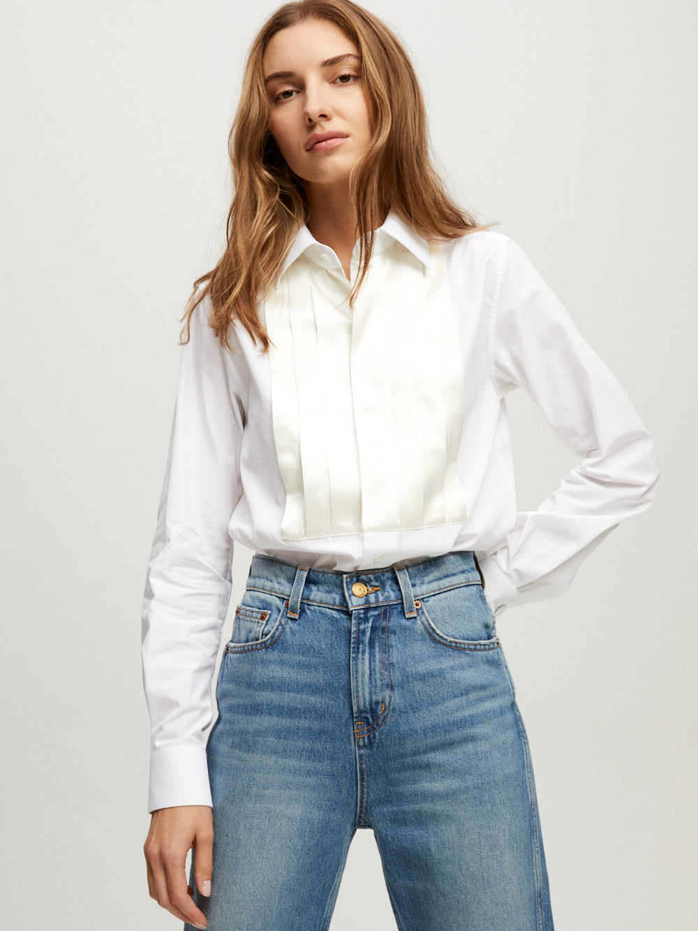 PLEATED SMOCKING SHIRT