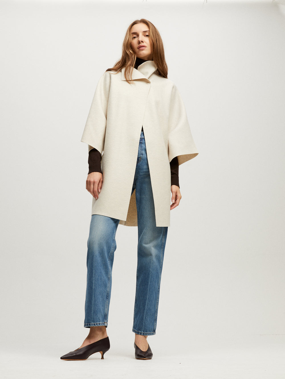 OAT MELANGE KIMONO COAT