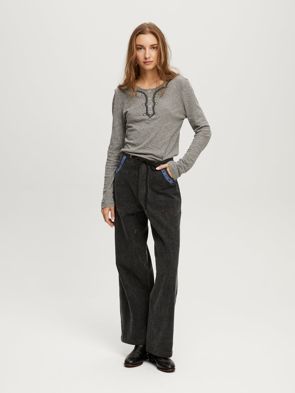 PANTALON TULUM GRIS FONCÉ