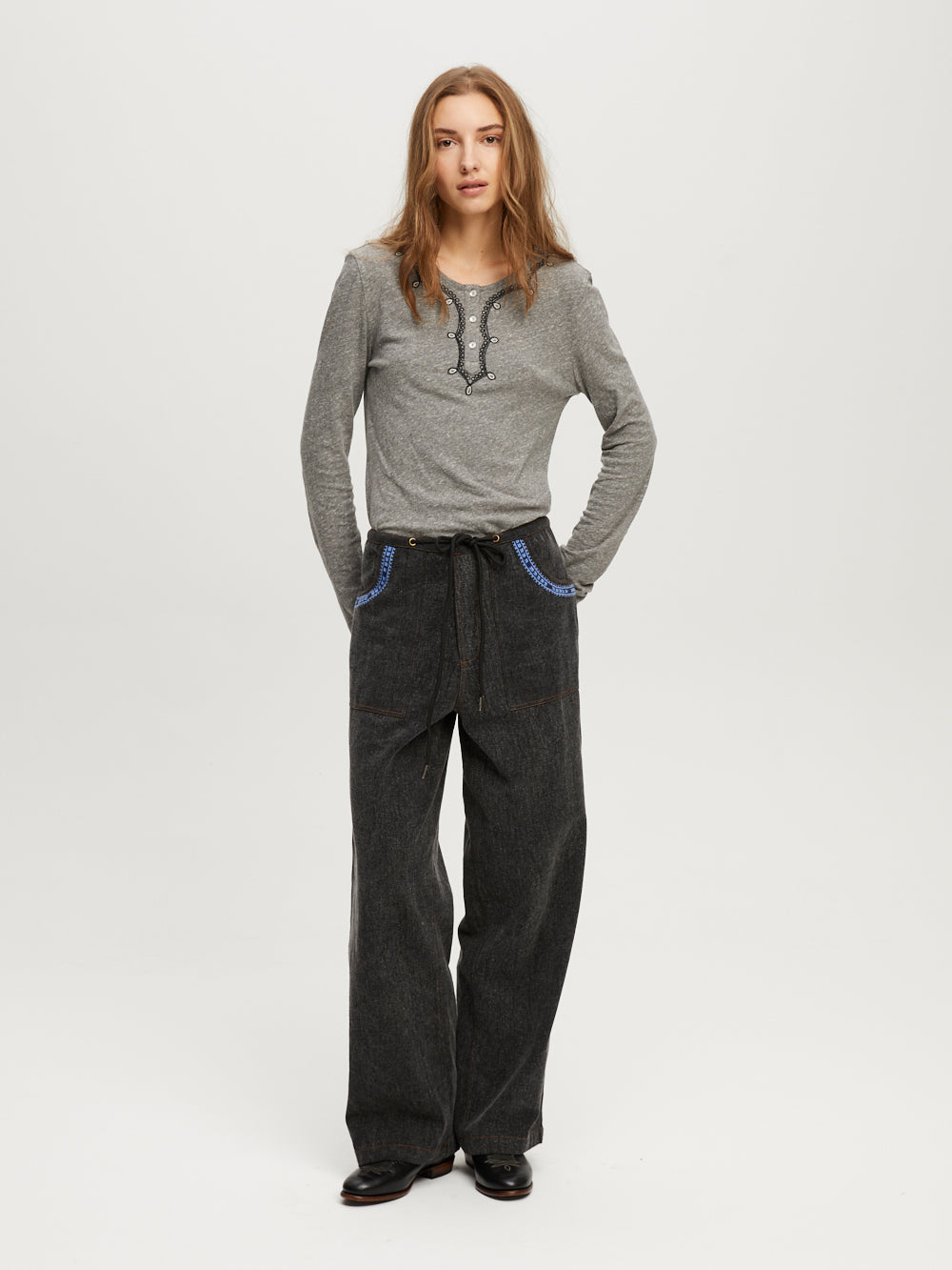 PANTALON TULUM GRIS FONCÉ