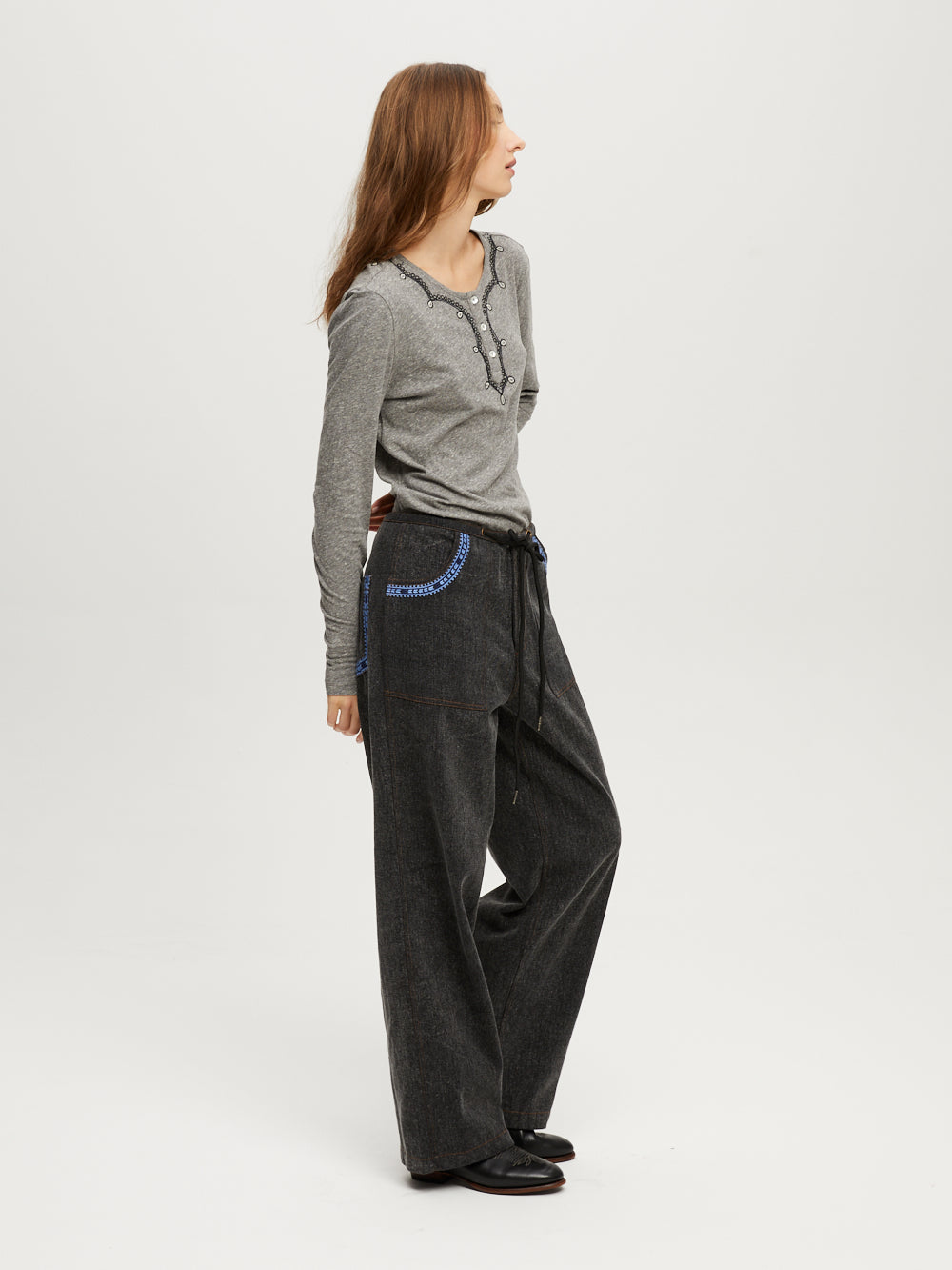 PANTALON TULUM GRIS FONCÉ