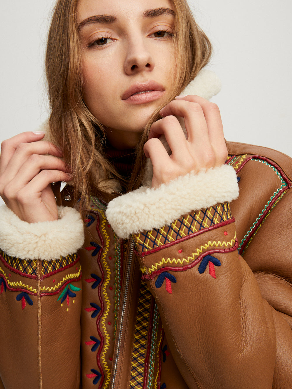 VESTE MAVERICK COURTE COGNAC