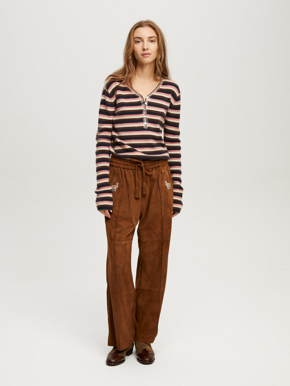 BROWN POST PANTS