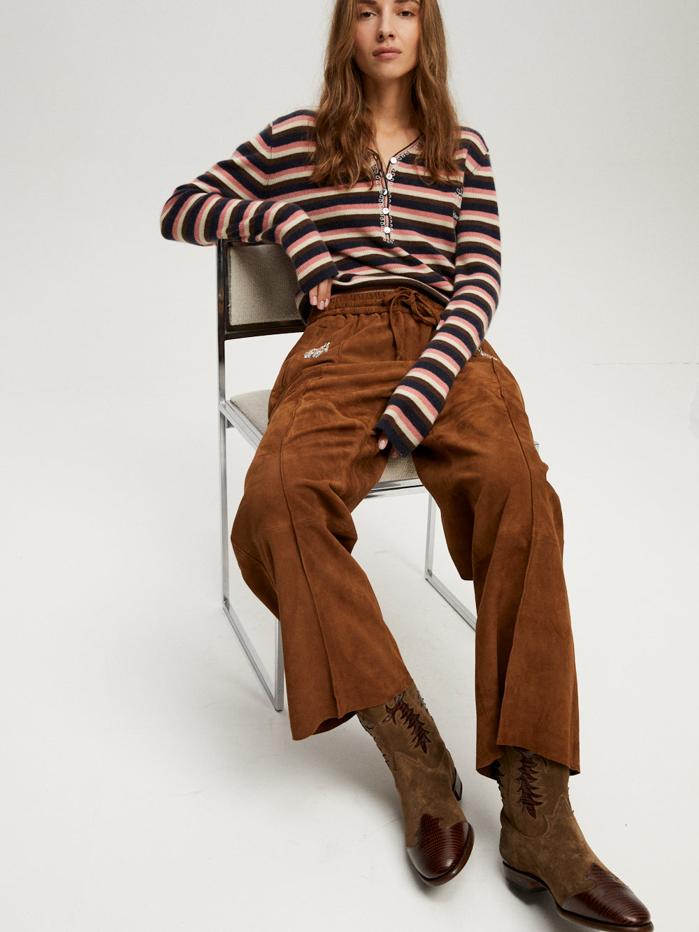 BROWN POST PANTS