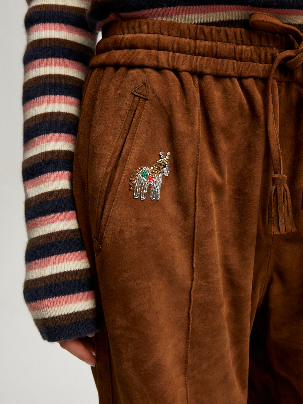 PANTALON POST MARRON