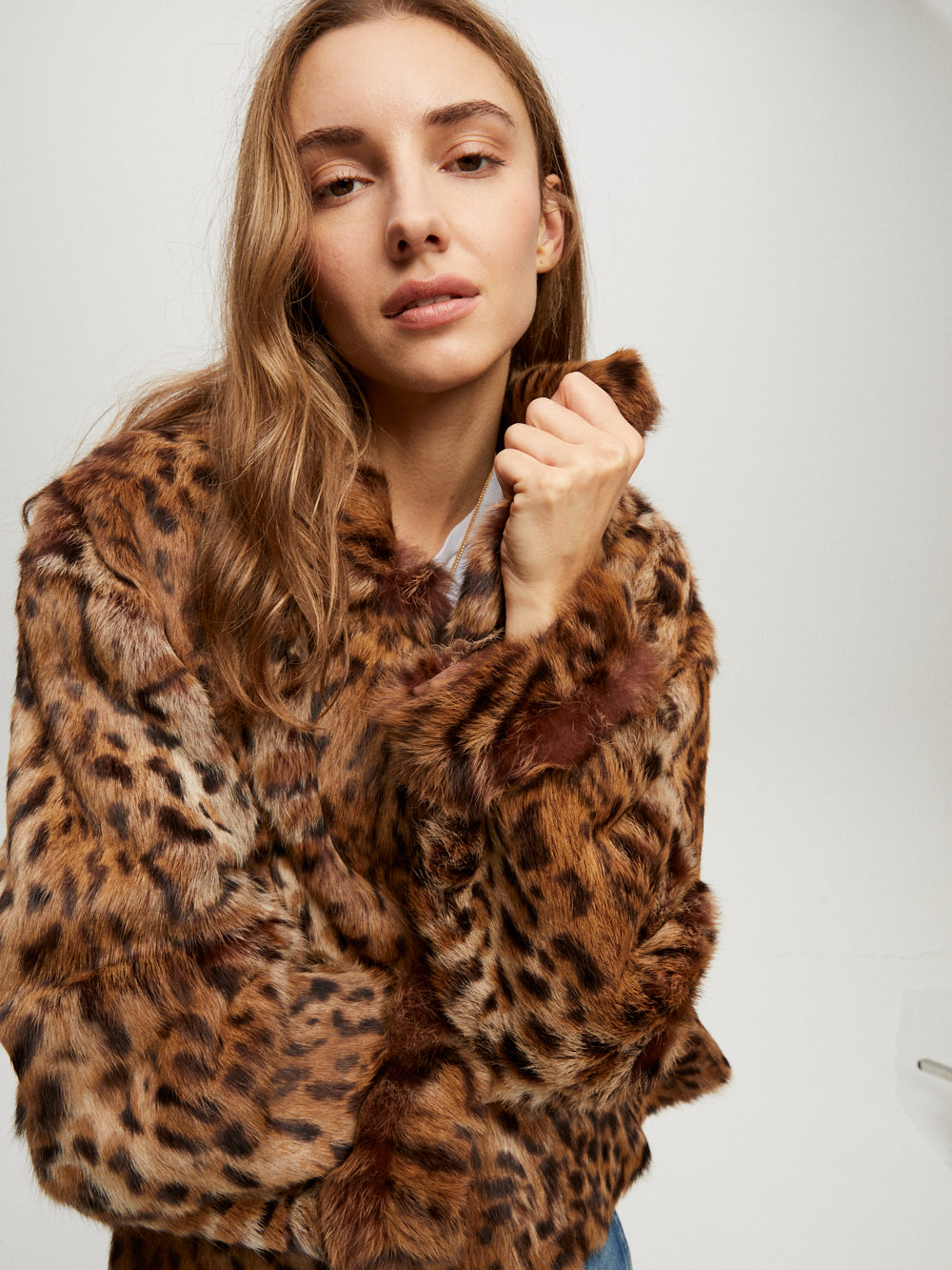 JULEE OZELOT FUR JACKET