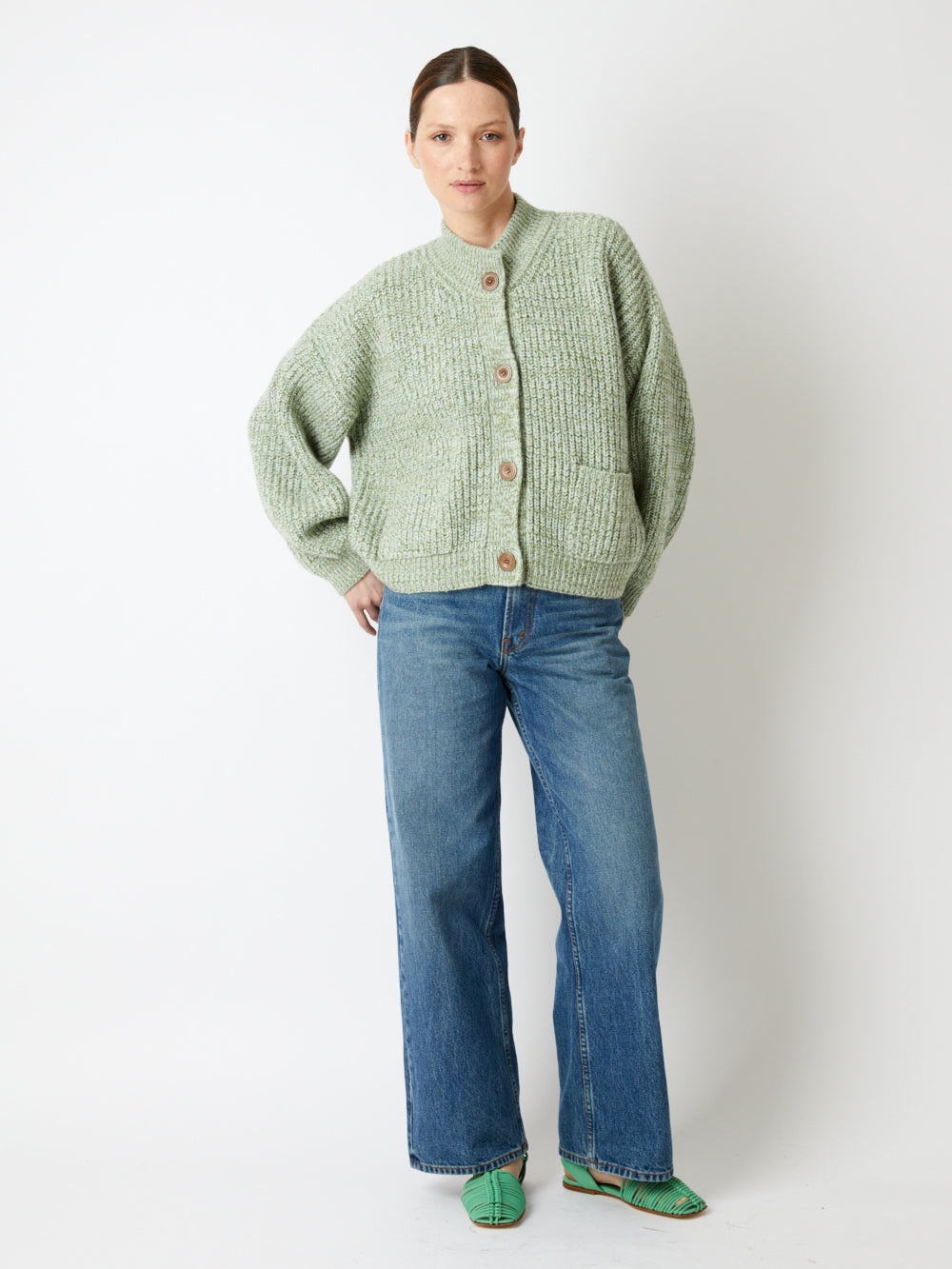 CARDIGAN ROY CHINÉ GREEN