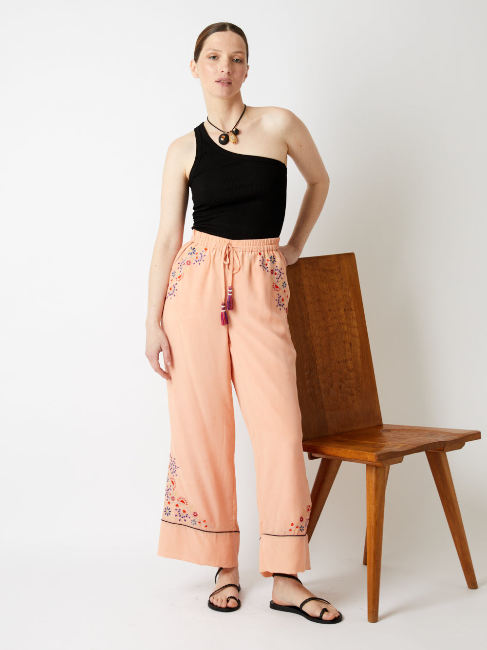 PANTALON LINGERIE ROSE