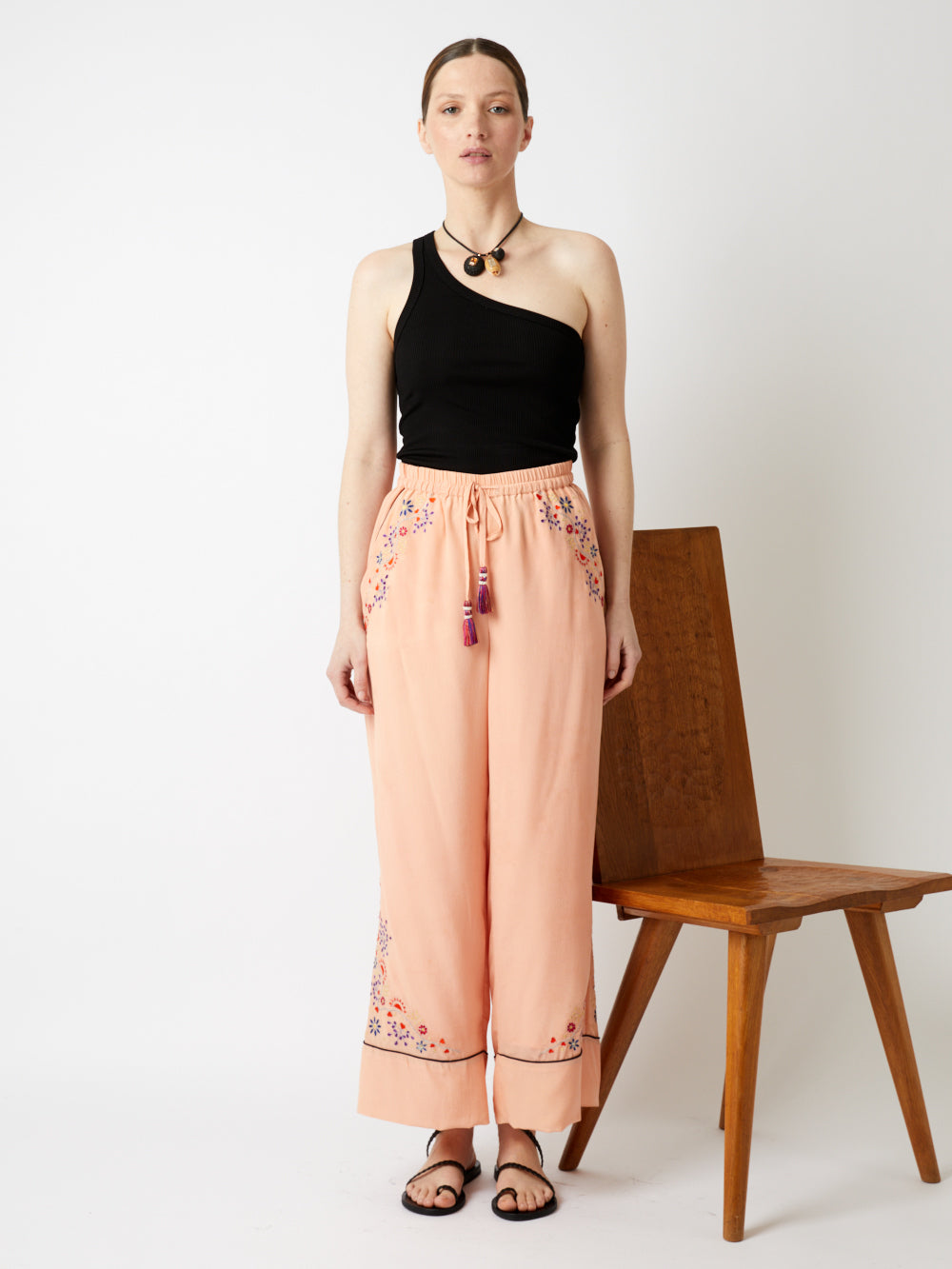 PANTALON LINGERIE ROSE