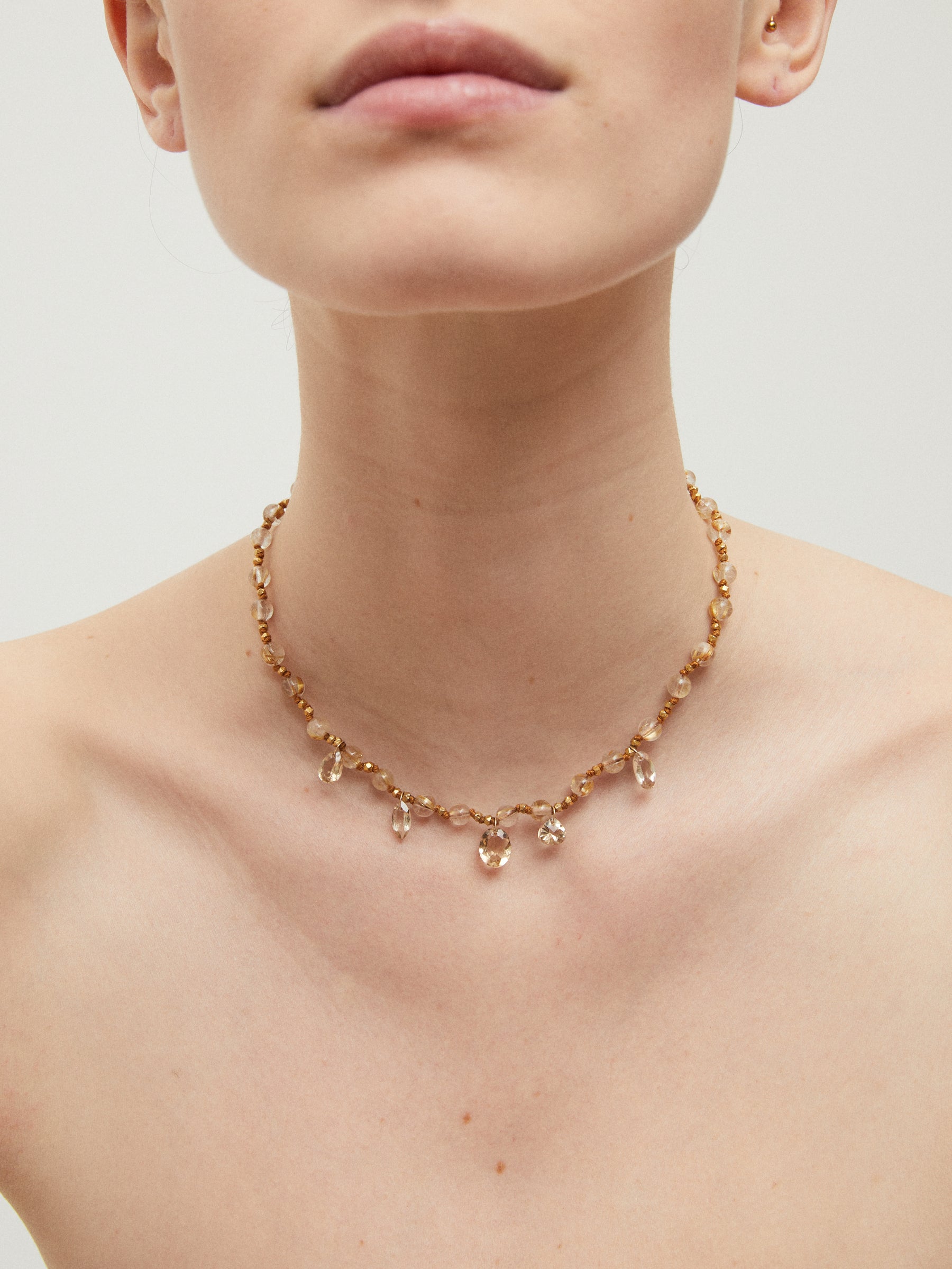 LEA CITRINE & QUARTZ NECKLACE