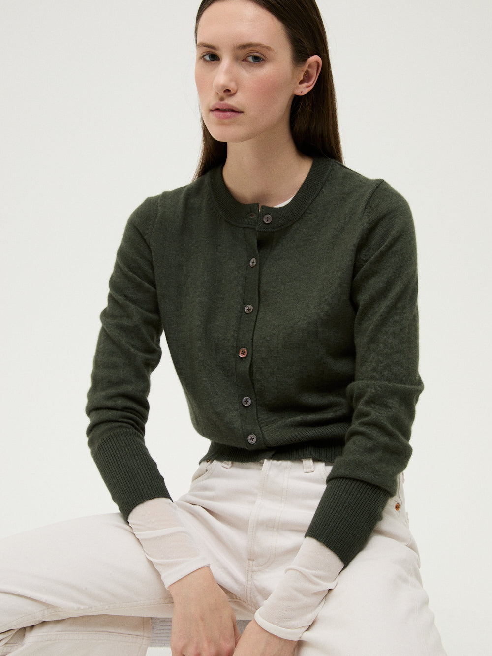 CARDIGAN JULIETTE MILITARY GREEN