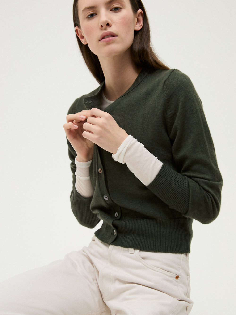 CARDIGAN JULIETTE MILITARY GREEN