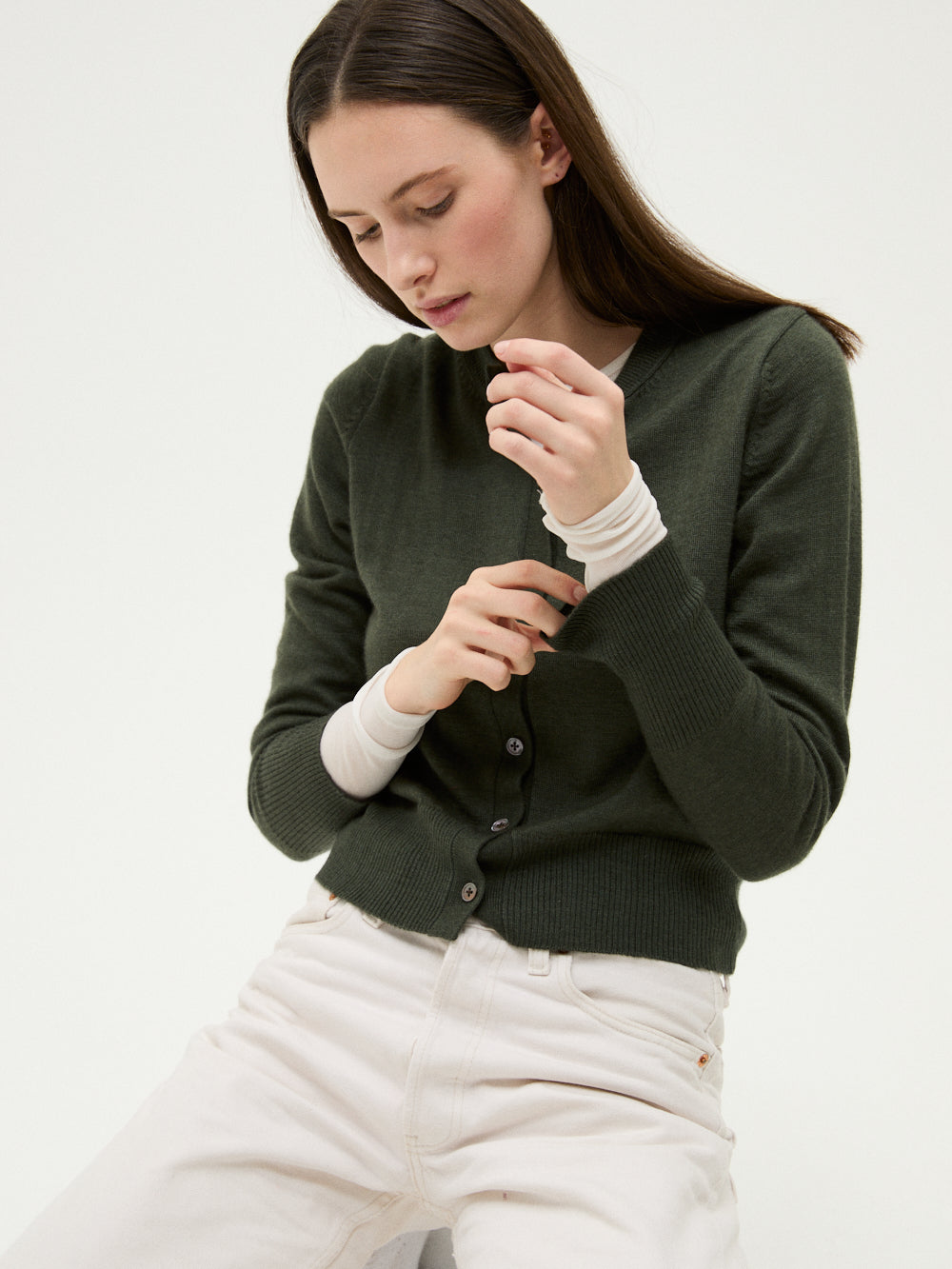 CARDIGAN JULIETTE MILITARY GREEN