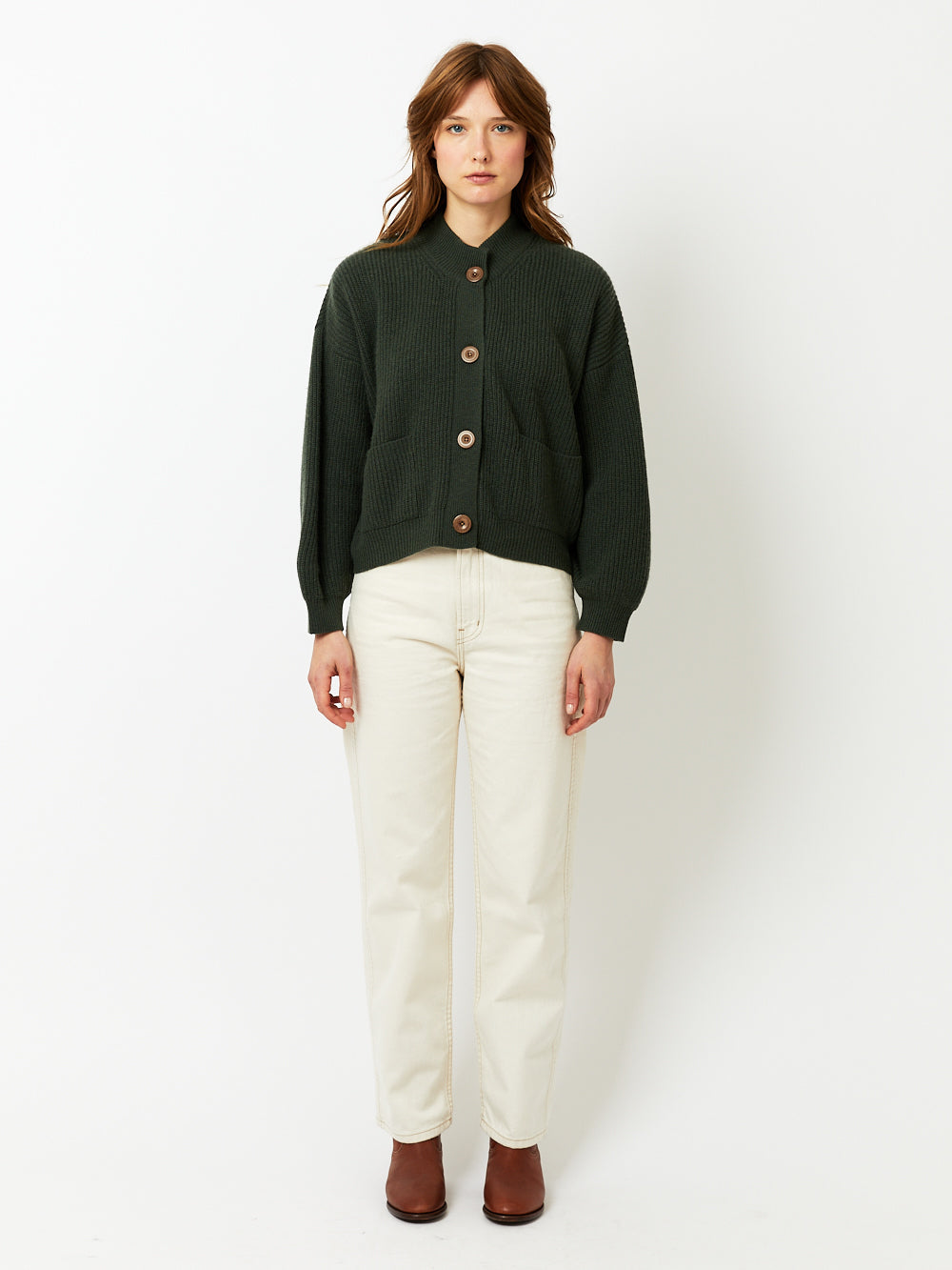 ROY MILITARY GREEN CARDIGAN 