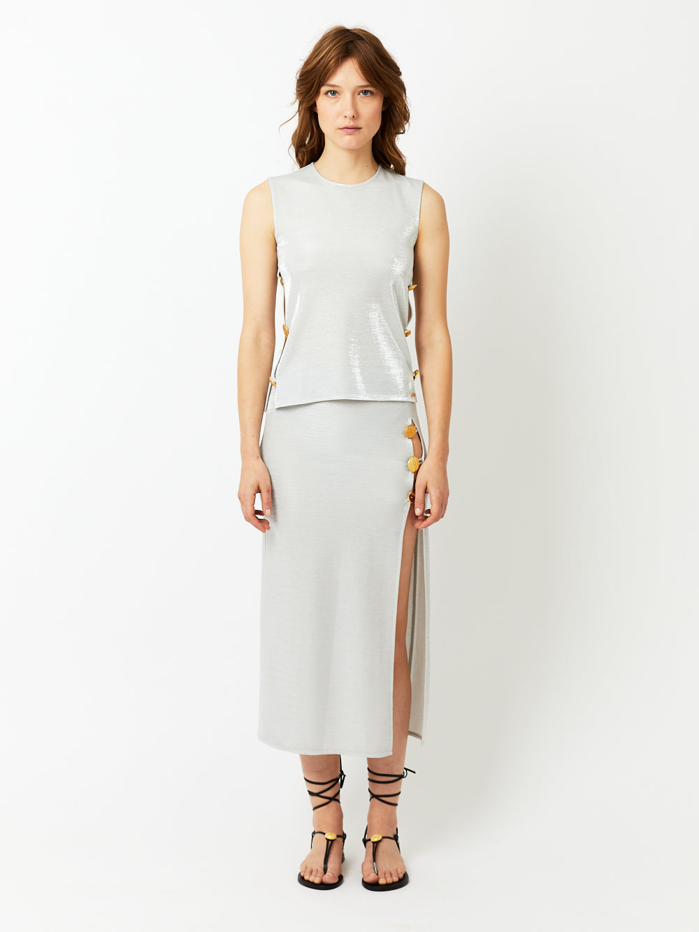 EMMANUELLE SILVER SKIRT