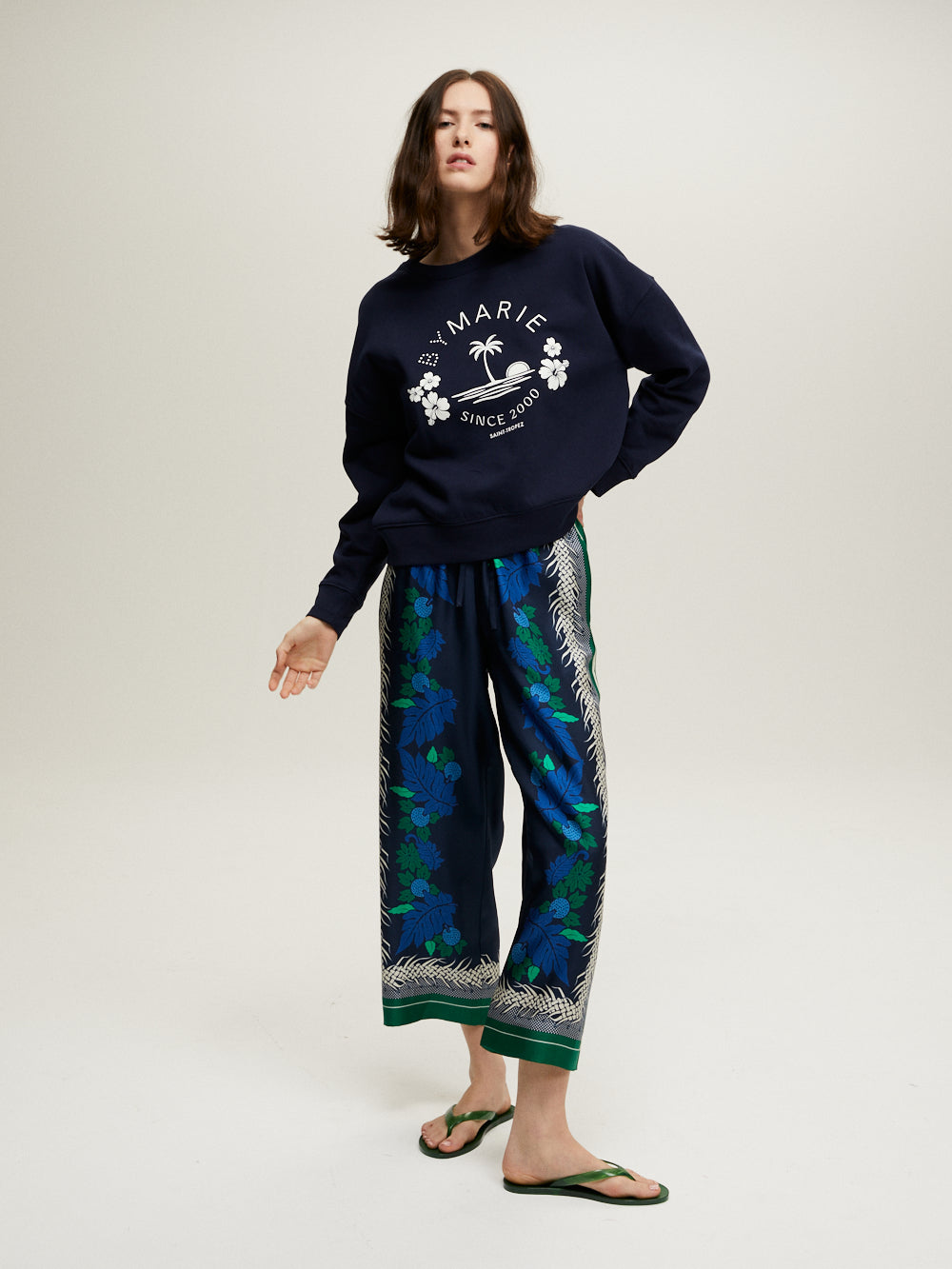 PANTALON LAMOUR BLEU & VERT