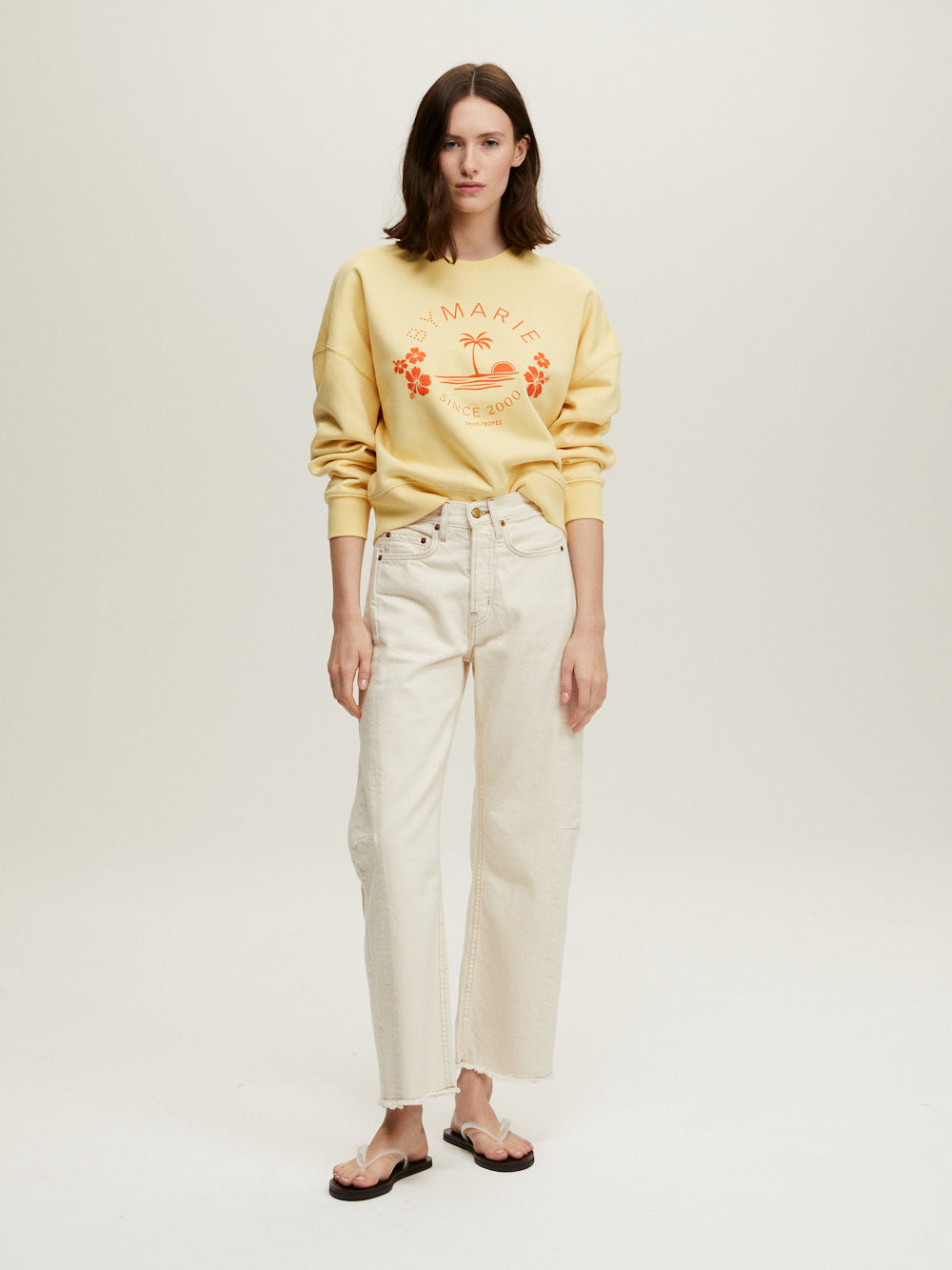 SWEAT 25 ANS COURT JAUNE