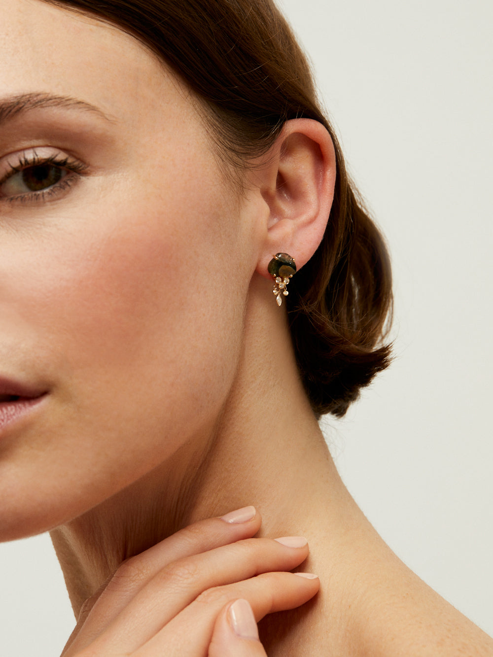 BOUCLES D'OREILLES JELLYFISH WATERMELON TOURMALINE