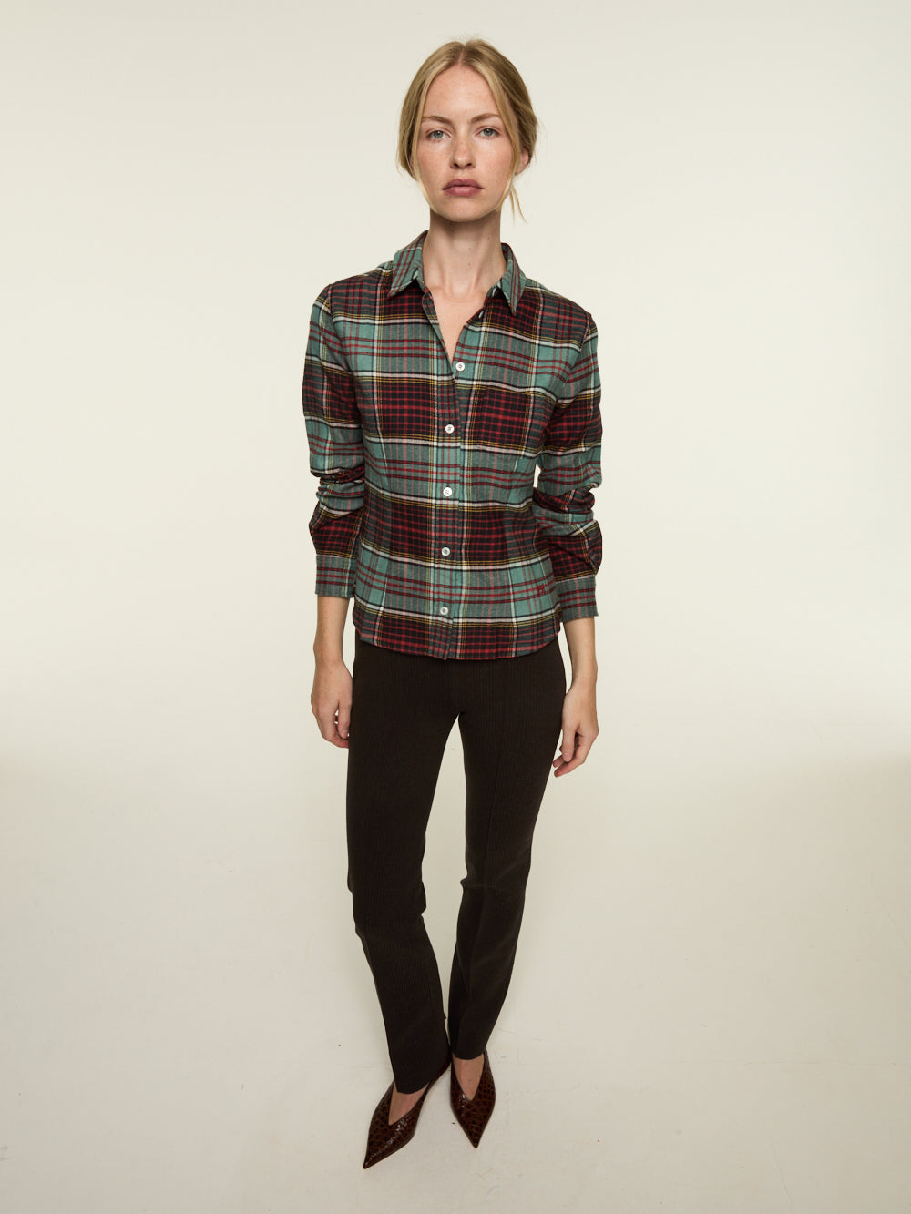 LUKE CHOCOLATE & CHARCOAL TROUSERS