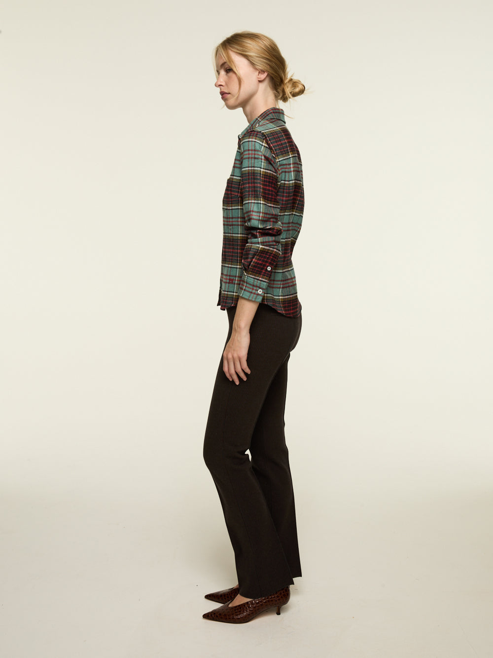 LUKE CHOCOLATE & CHARCOAL TROUSERS