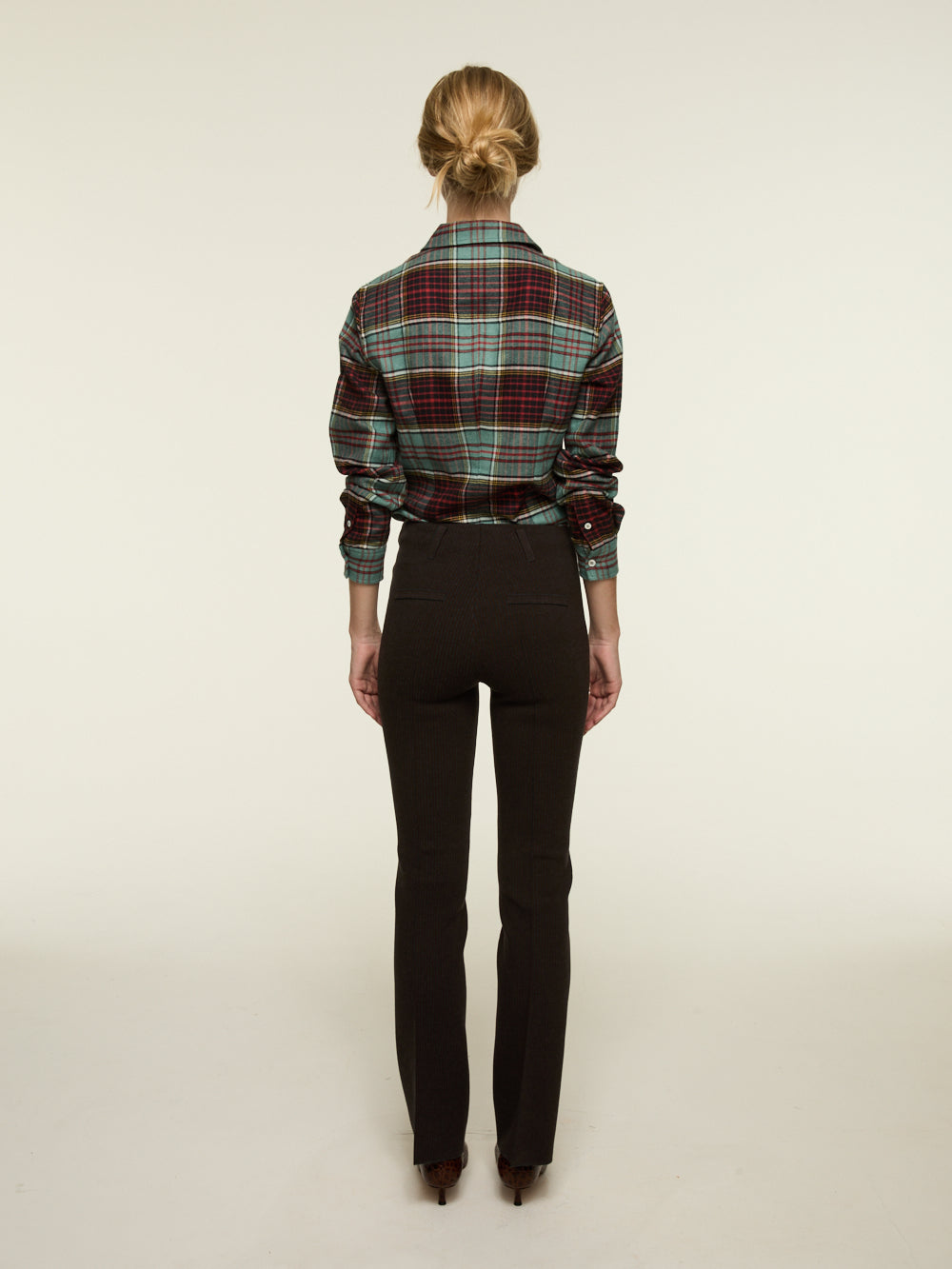 LUKE CHOCOLATE & CHARCOAL TROUSERS