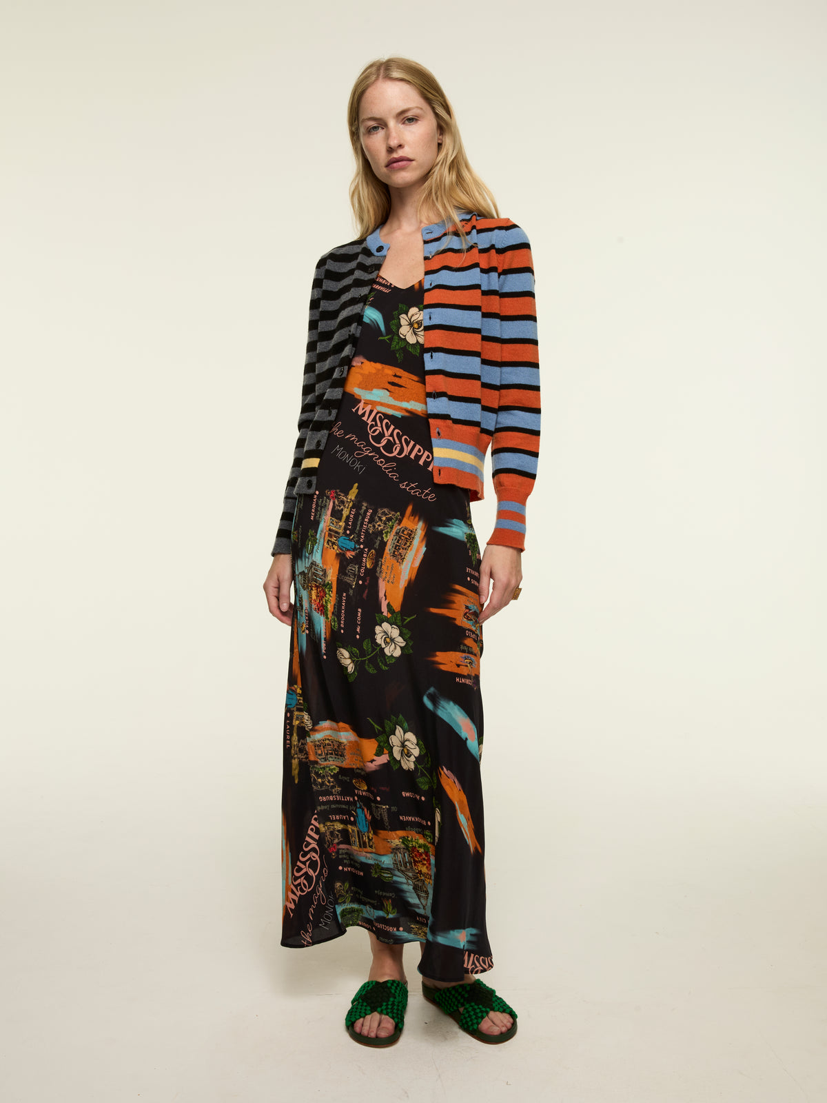 ORANGE OFF-CARDIGAN