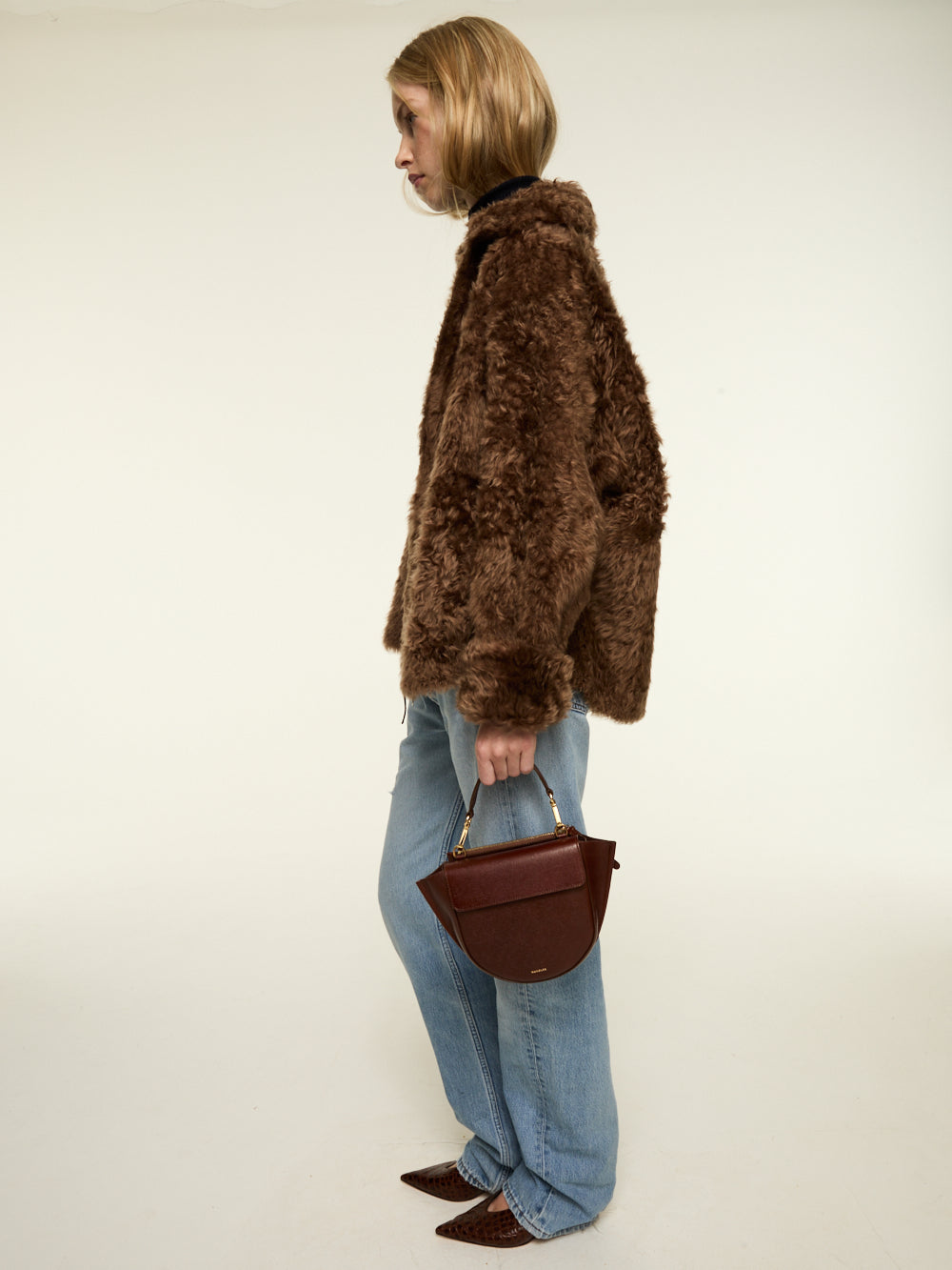VESTE JOJI LACON TEDDY MOGANO