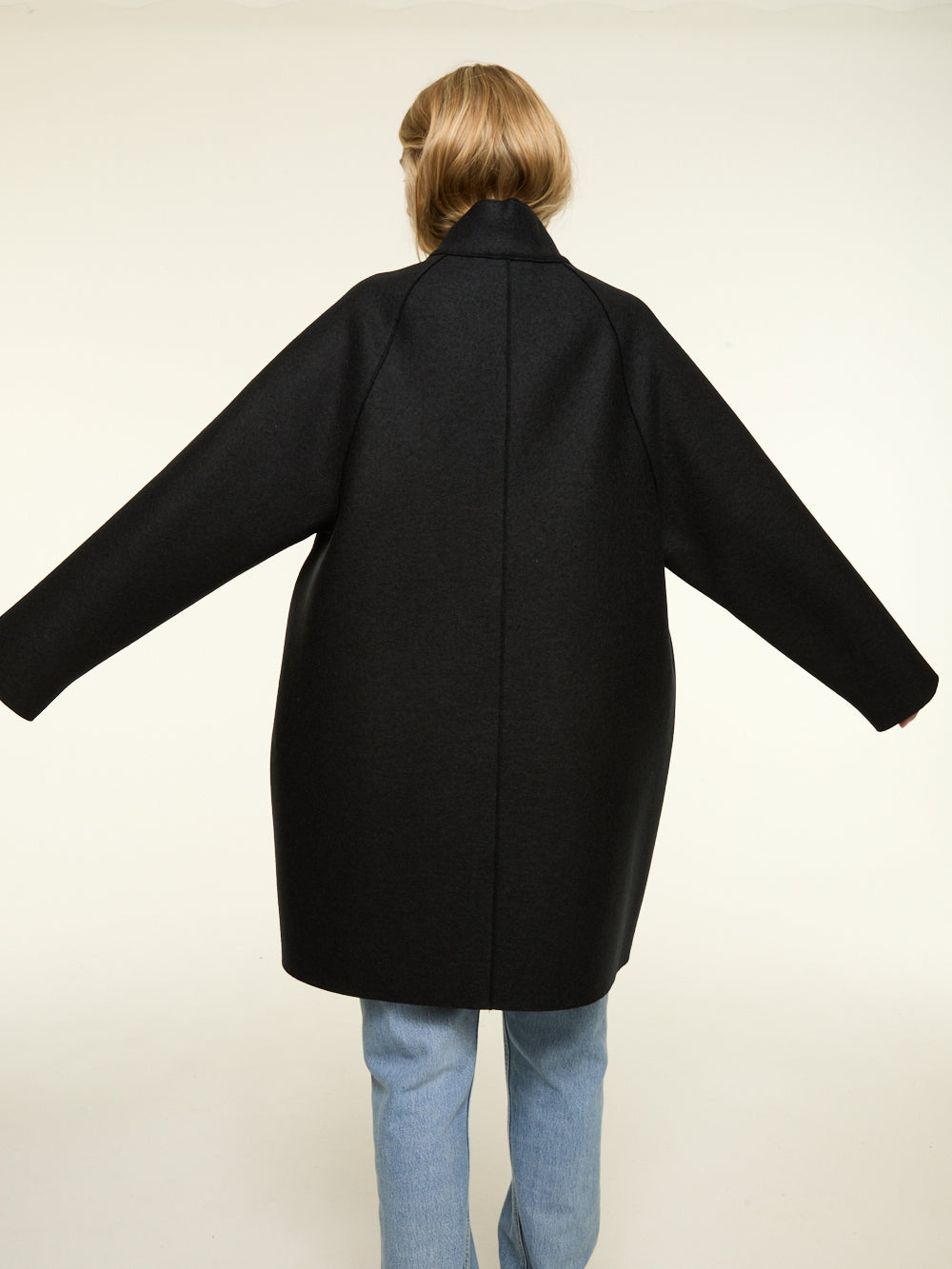 MANTEAU CAPE RAGLAN NOIR