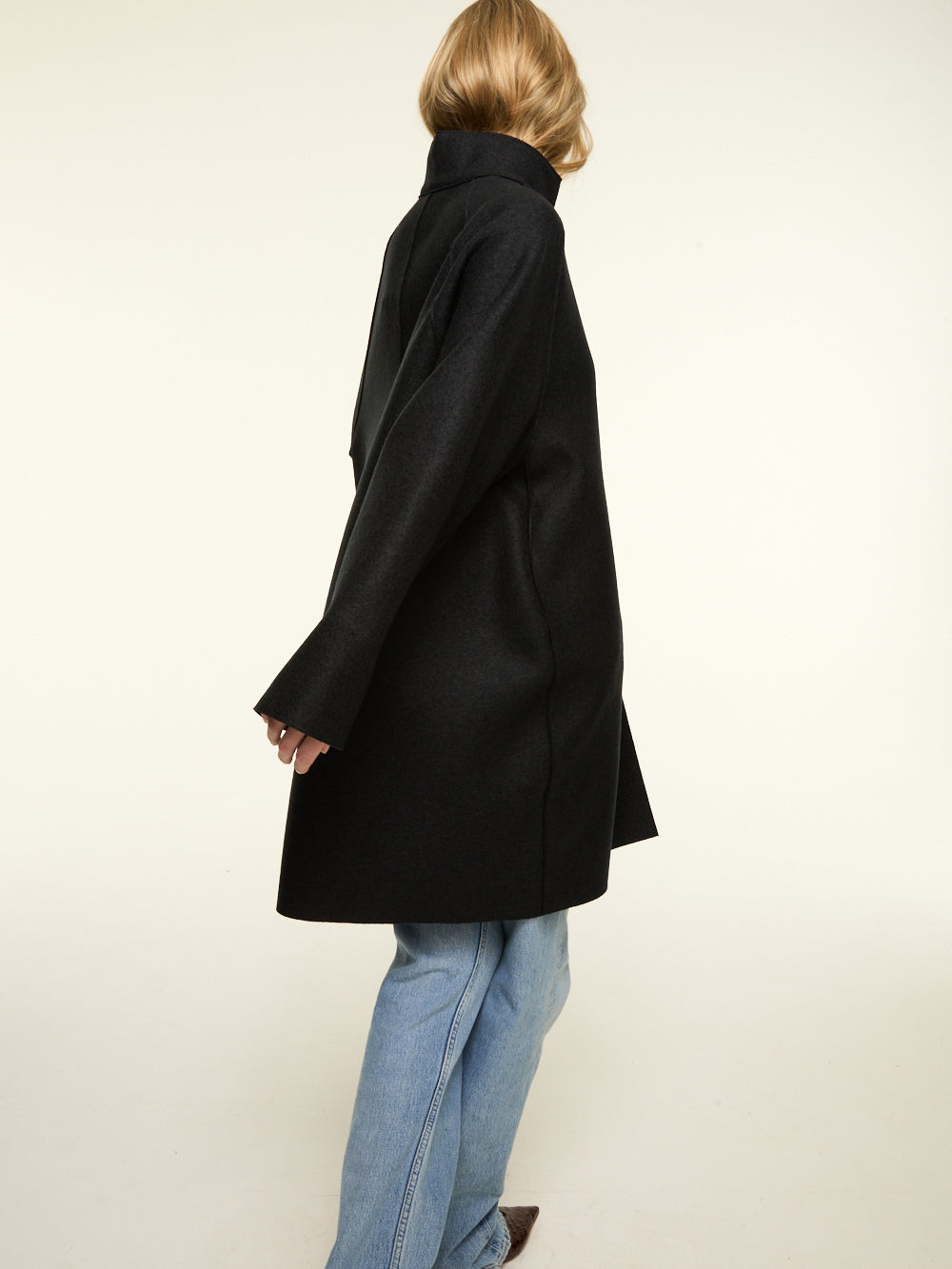 MANTEAU CAPE RAGLAN NOIR
