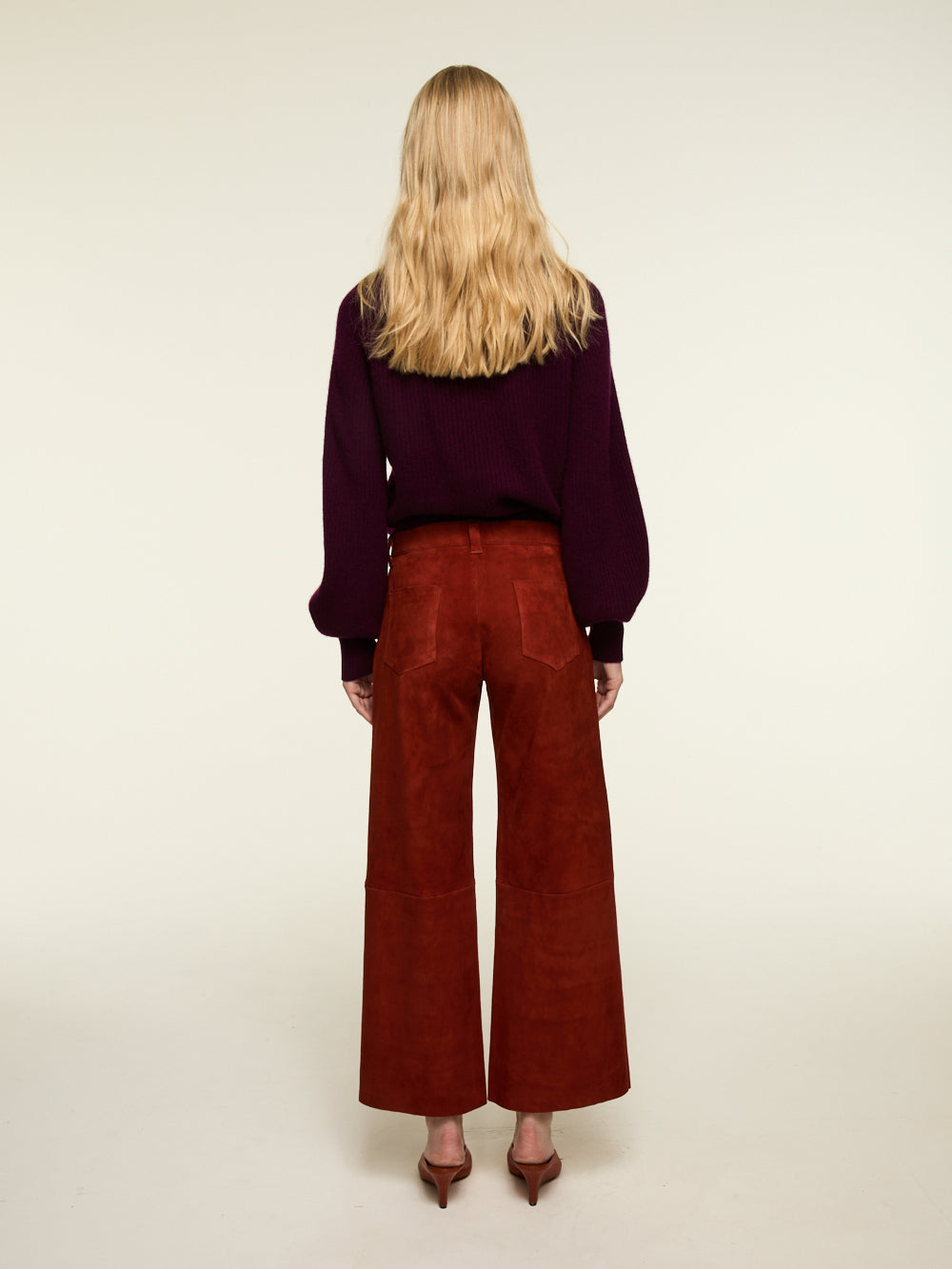 LILOU VELVET RUST TROUSERS